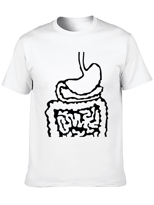 Anatomy T-Shirt - Digestive System Print - Black
