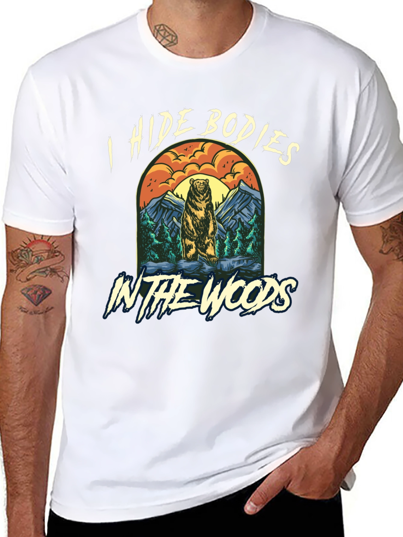 I Hide Bodies In The Woods Graphic Tee
