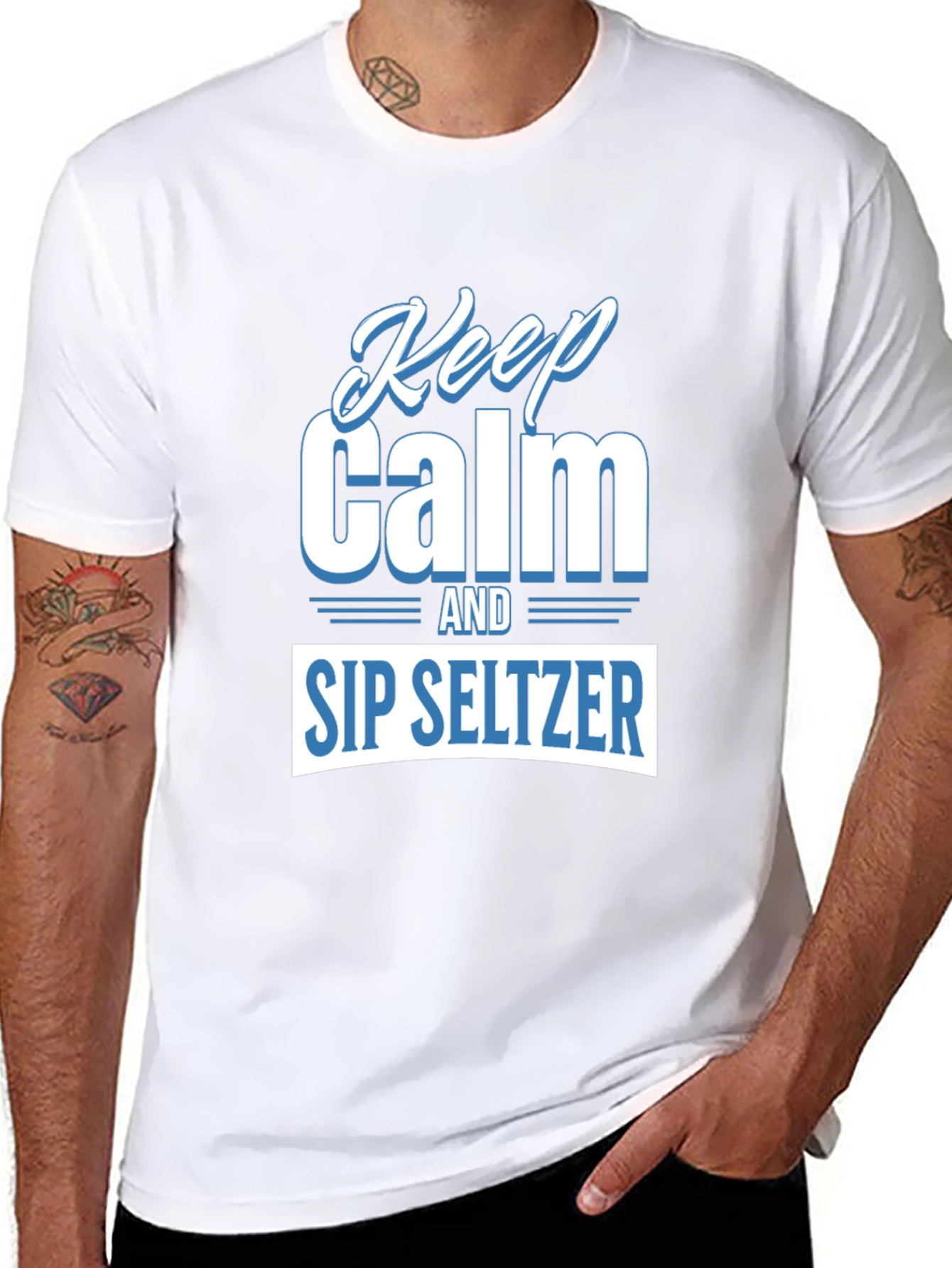 Keep Calm and Sip Seltzer Black T-Shirt