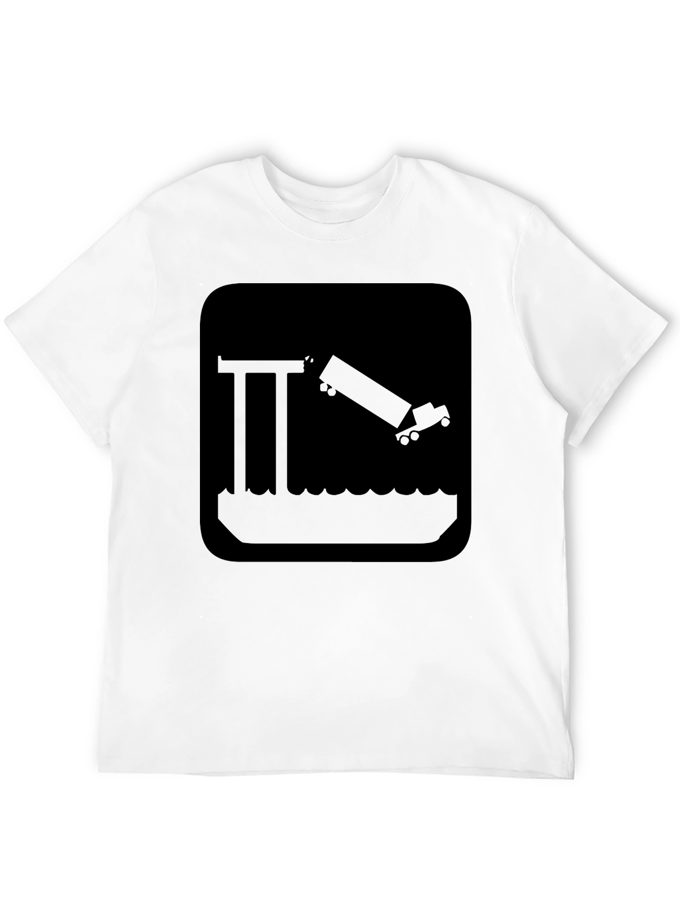 Truck into Water T-Shirt - Humorous Graphic Tee
