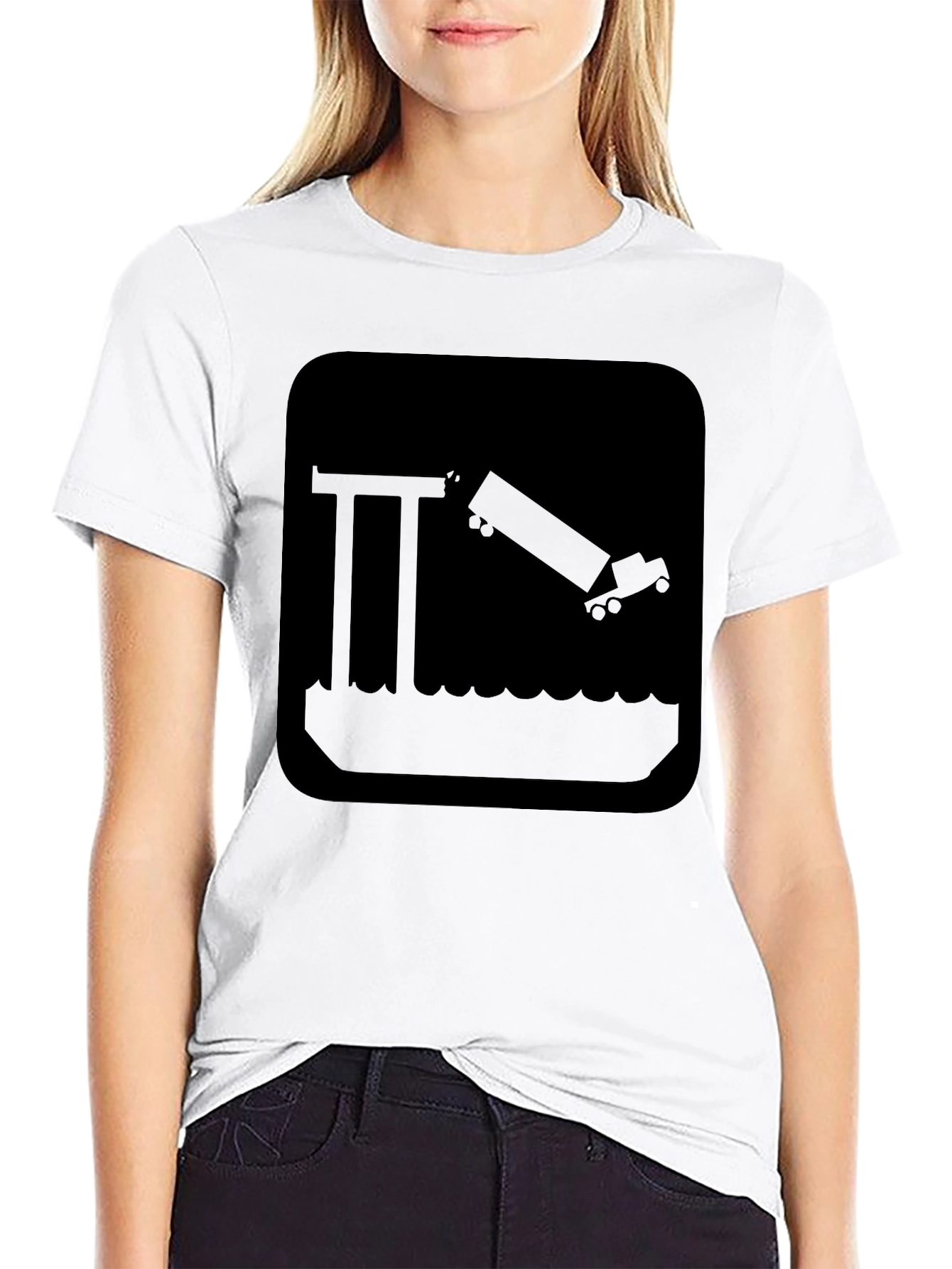 Truck into Water T-Shirt - Humorous Graphic Tee