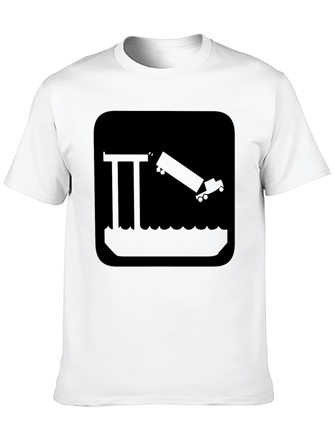 Truck into Water T-Shirt - Humorous Graphic Tee