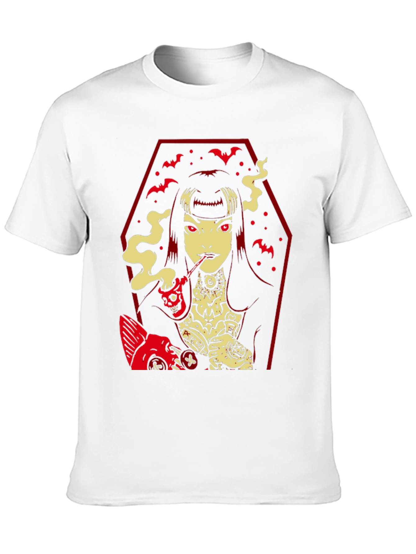 Goth Girl Graphic T-Shirt - Edgy Style