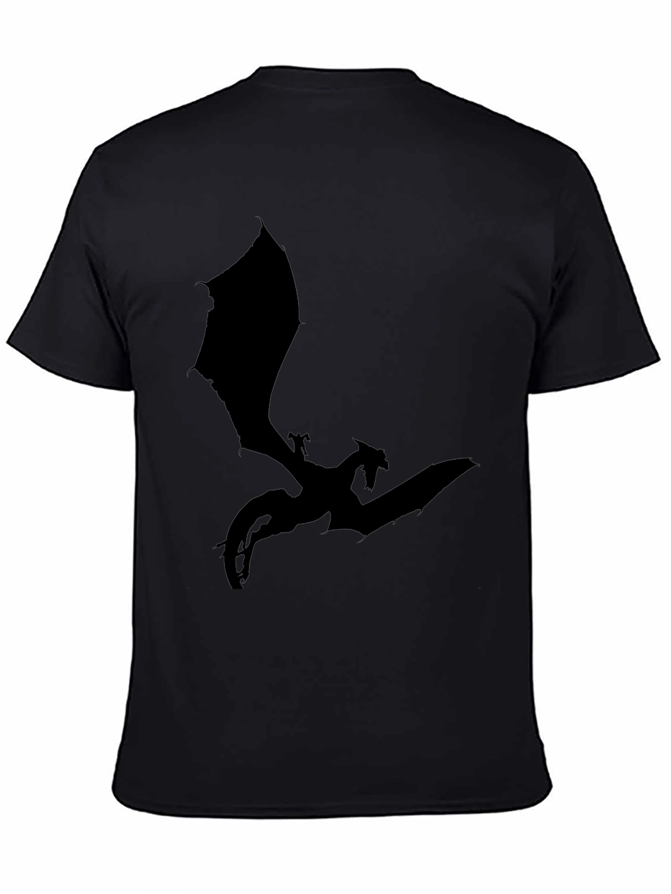 Black Dragon Silhouette T-Shirt - Fantasy Tee