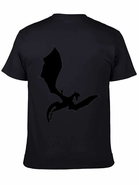 Black Dragon Silhouette T-Shirt - Fantasy Tee