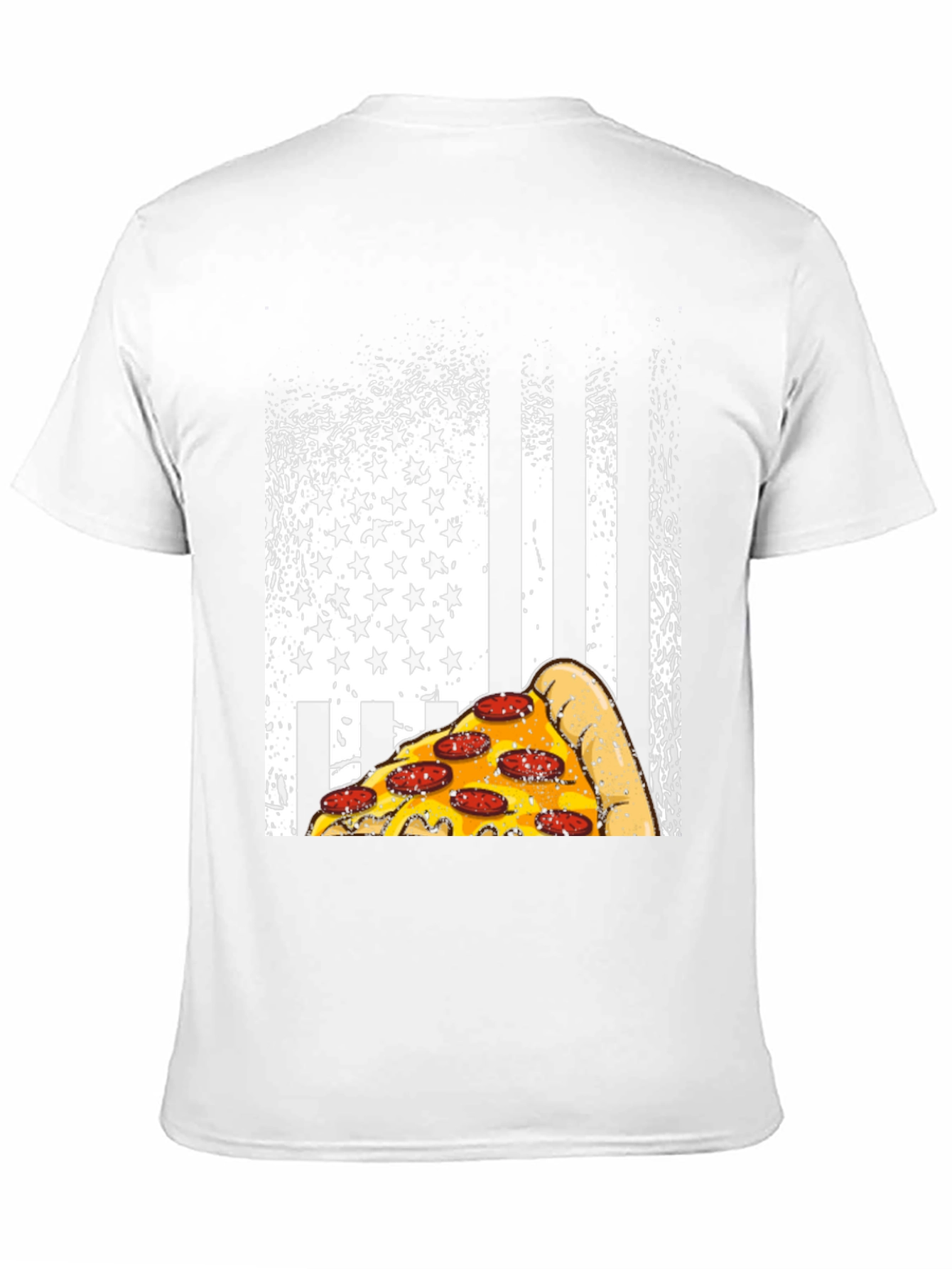 Pizza American Flag Graphic T-Shirt