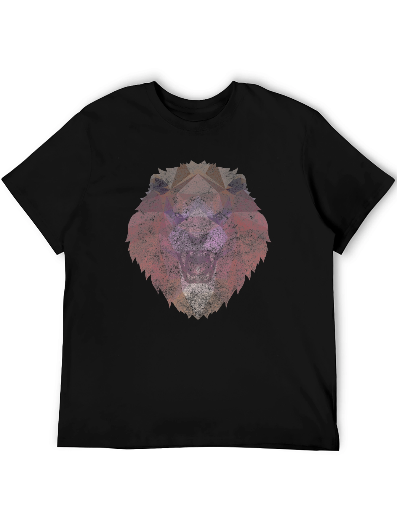 Lion Graphic Print Black Tee