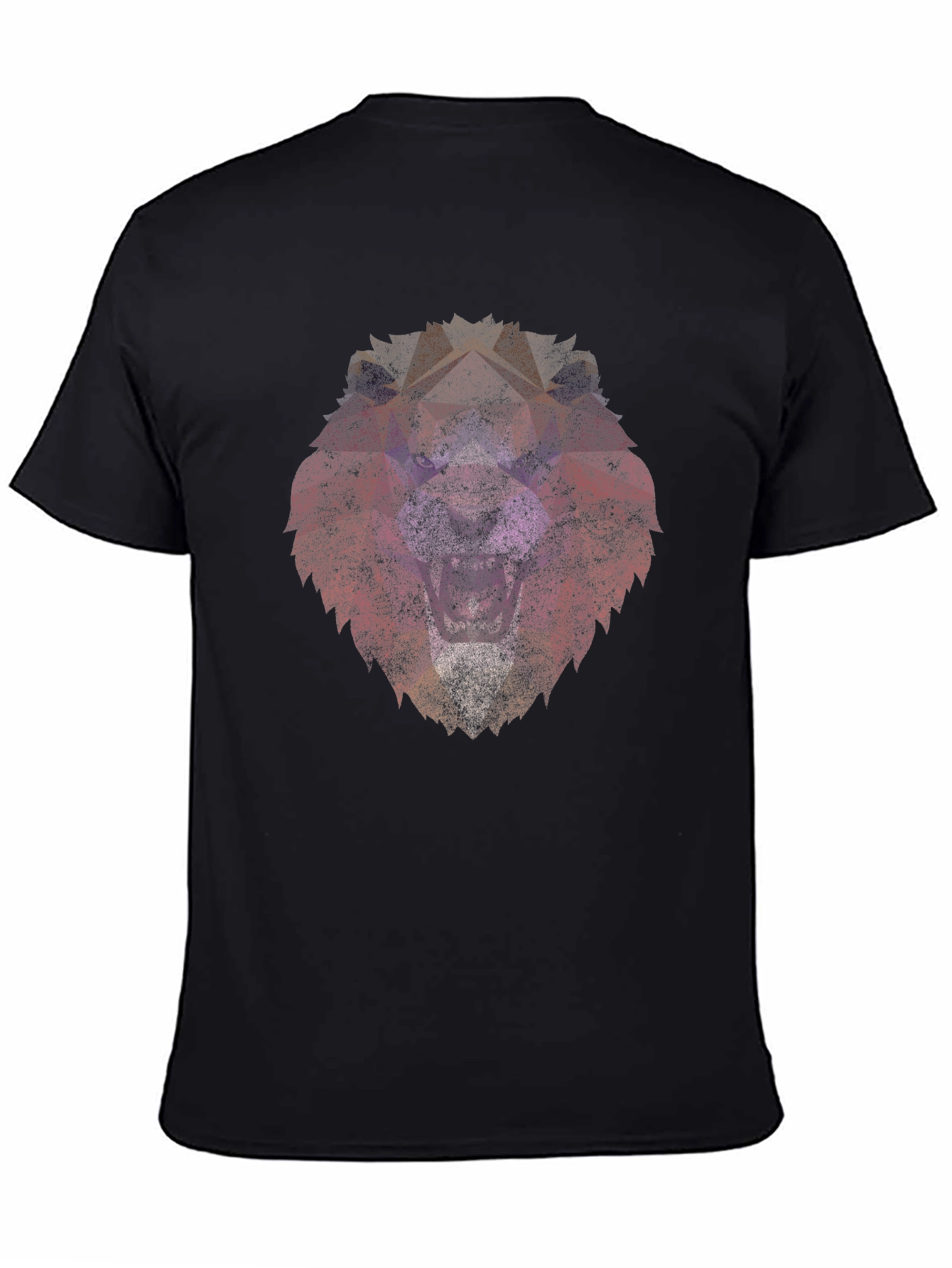 Lion Graphic Print Black Tee