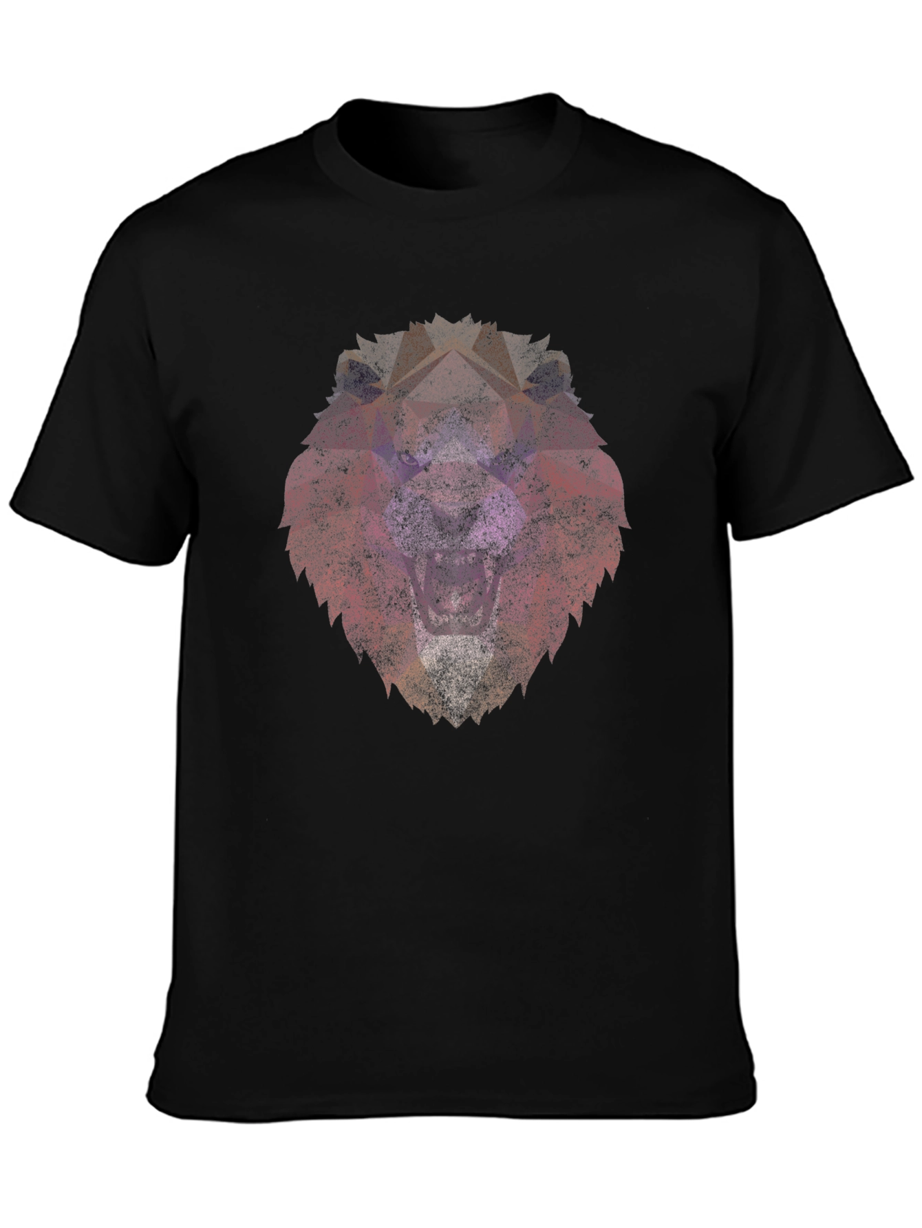 Lion Graphic Print Black Tee