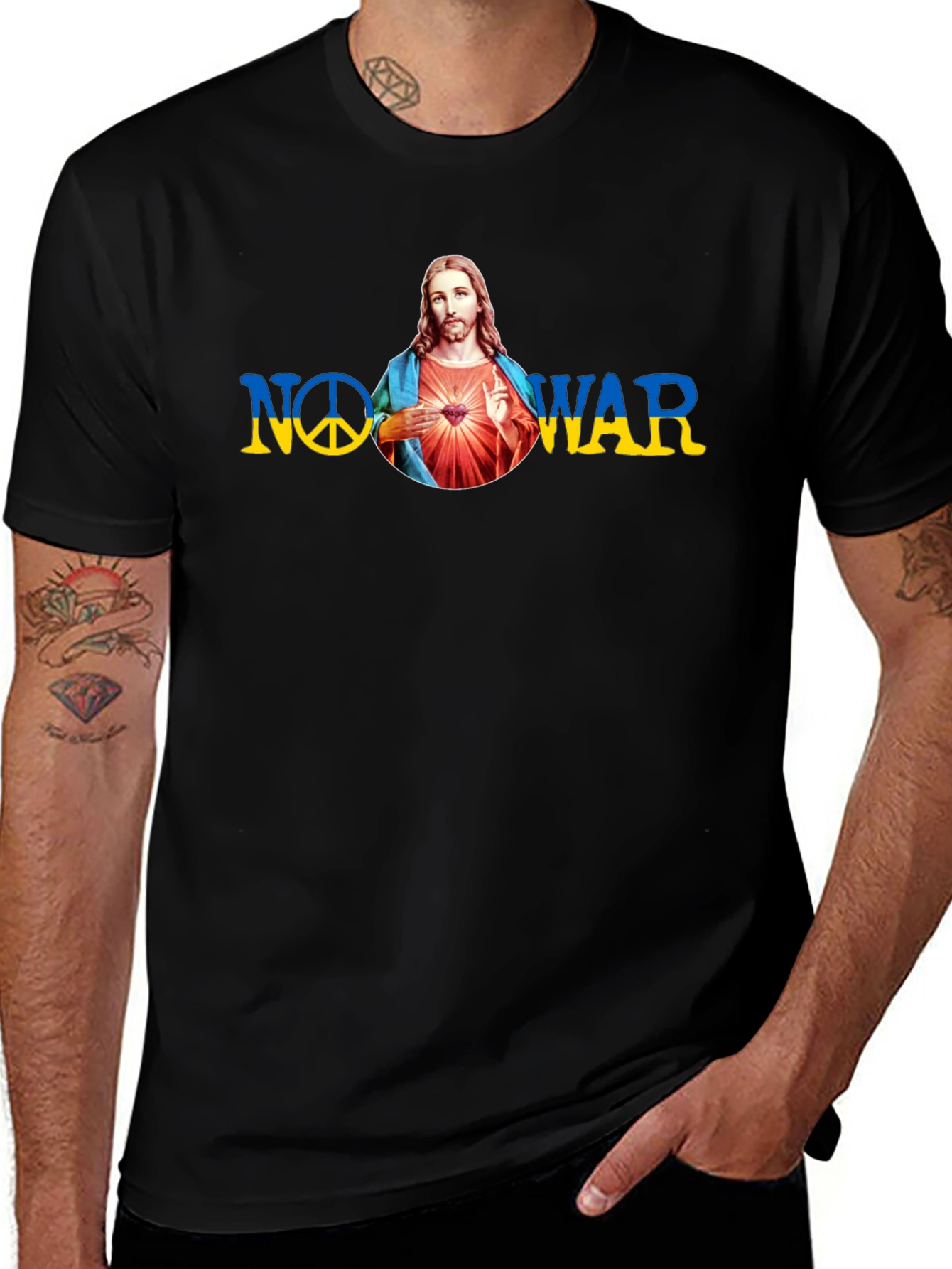 Peaceful Protest T-Shirt: No War Jesus Design