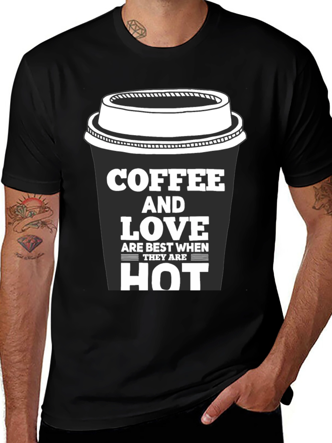 Coffee and Love Black Graphic Tee