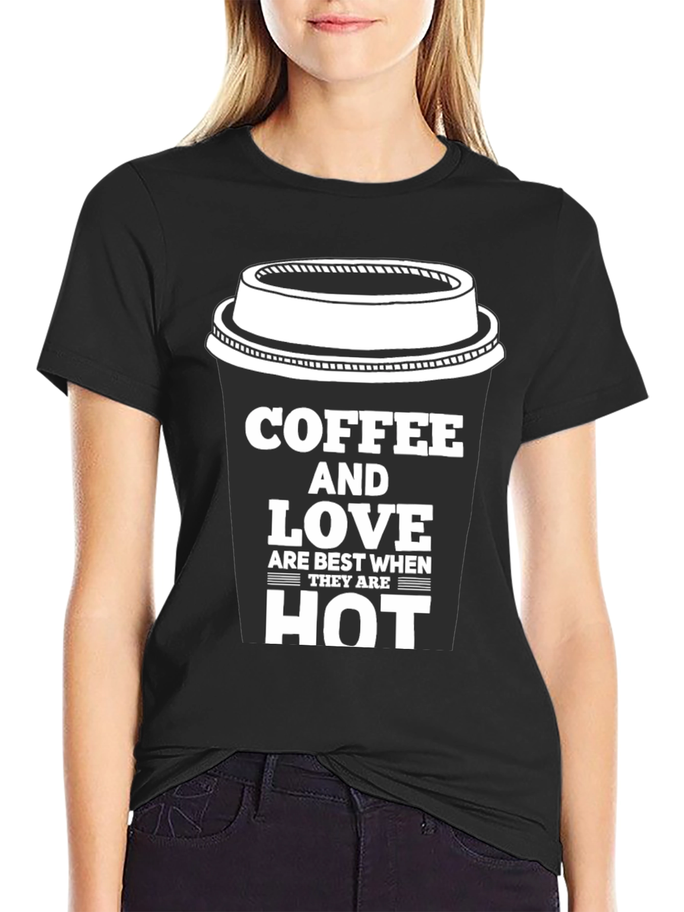 Coffee and Love Black Graphic Tee