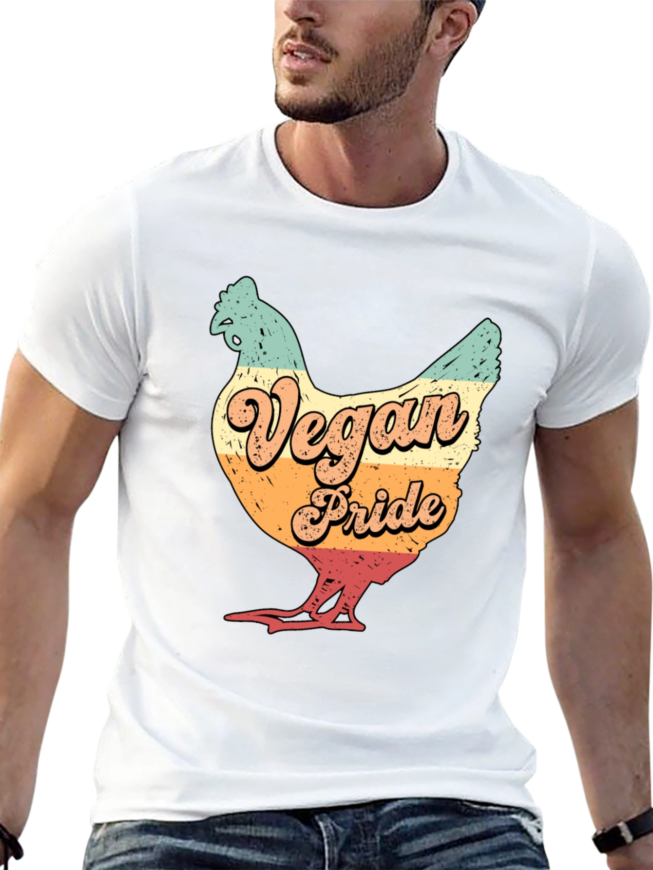 Vegan Pride Chicken Graphic T-Shirt