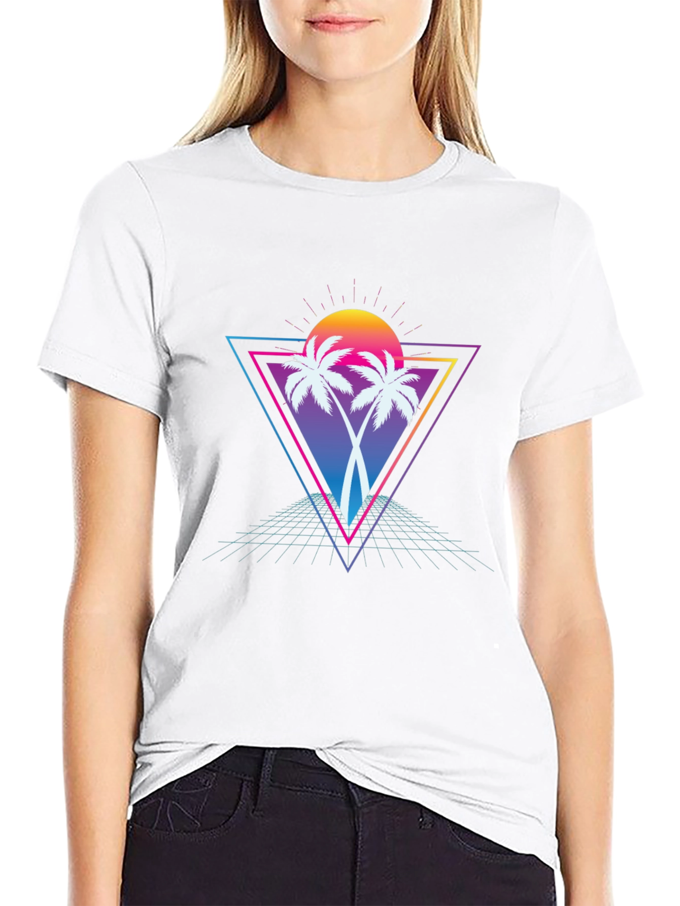 Retro Palm Tree T-Shirt - Vaporwave Style