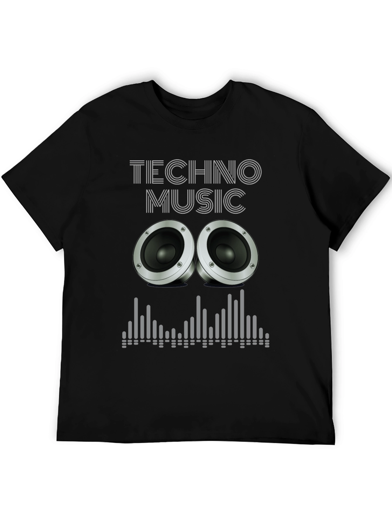 Techno Music Graphic Tee - DJ Speaker Design