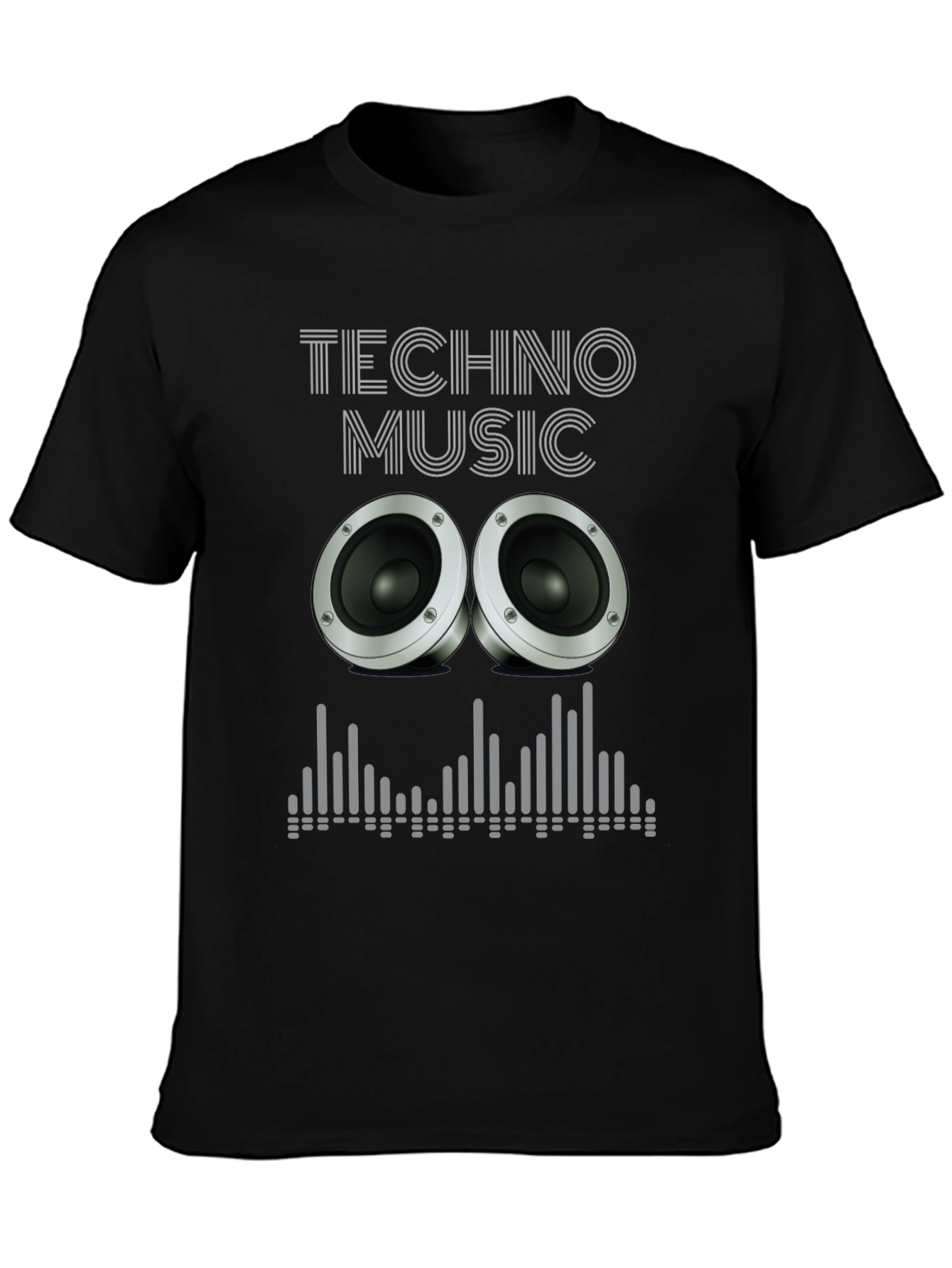 Techno Music Graphic Tee - DJ Speaker Design