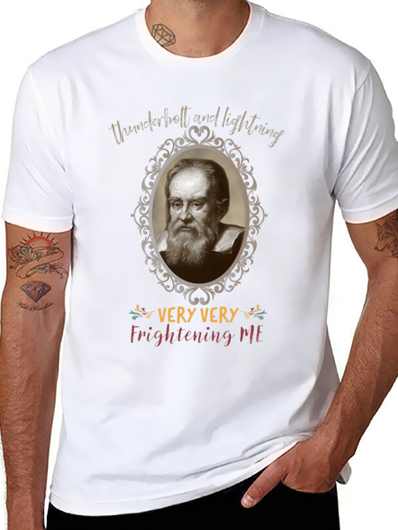 Funny Galileo Galilei Very Very Frightening Me T-Shirt