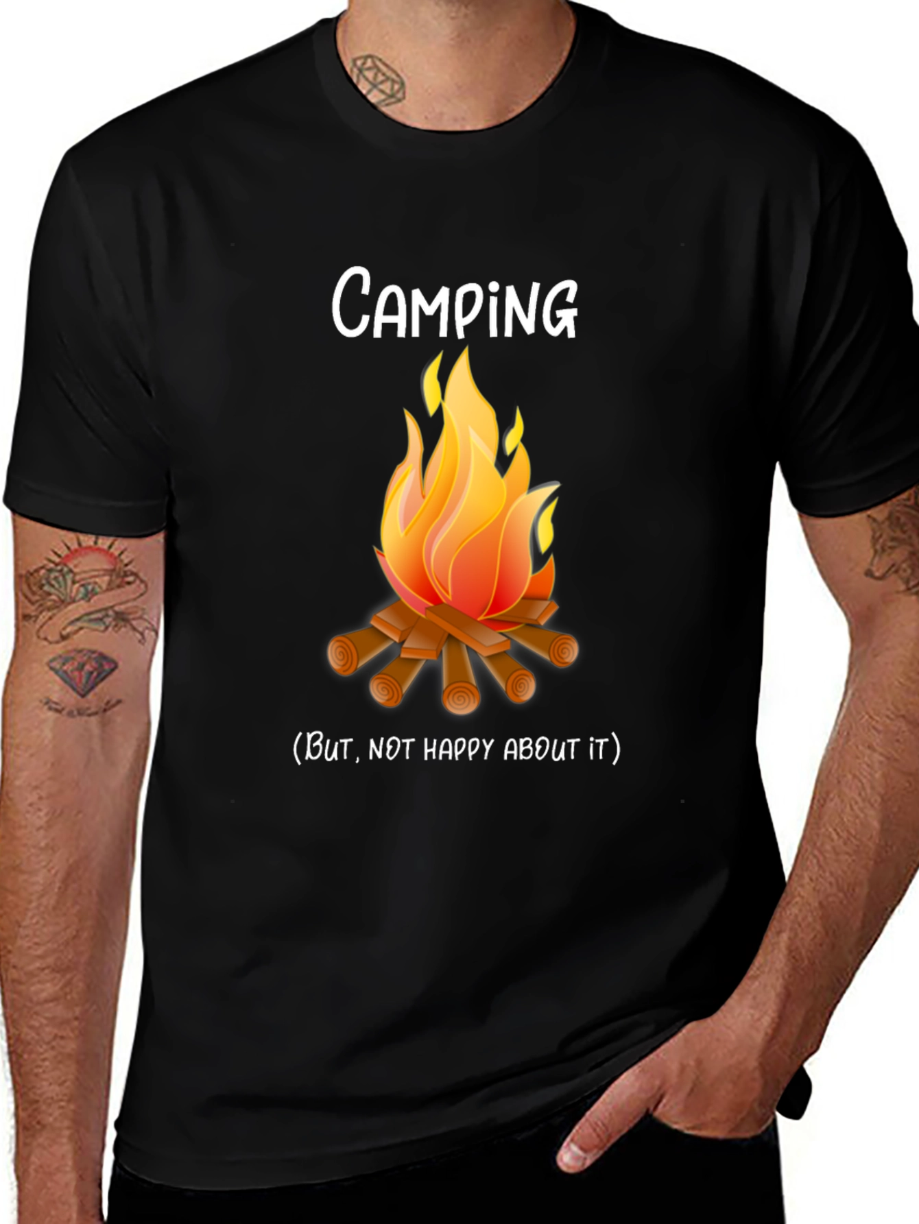 Camping But Not Happy About It Funny T-Shirt