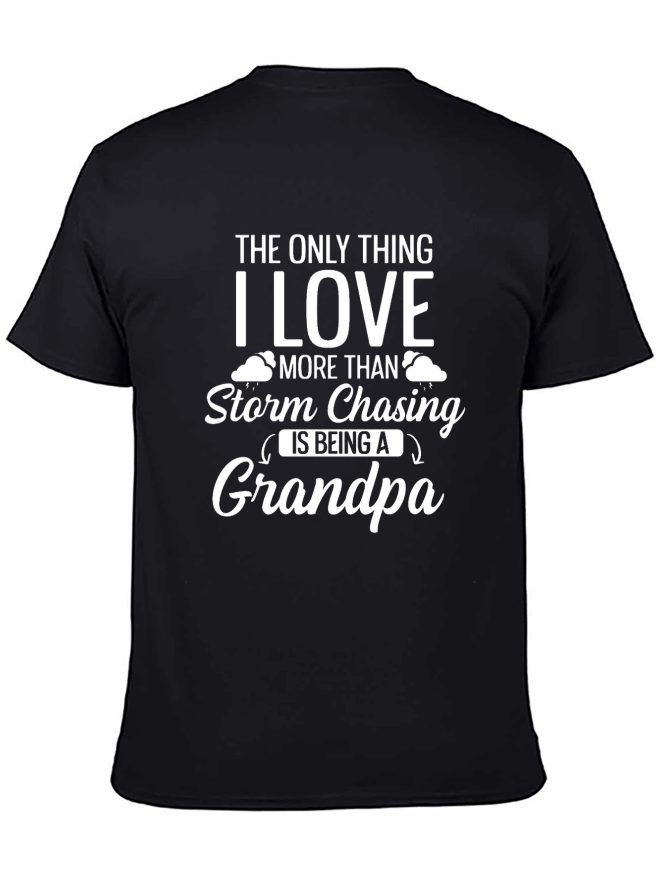 Storm Chasing Grandpa Graphic Tee - Black