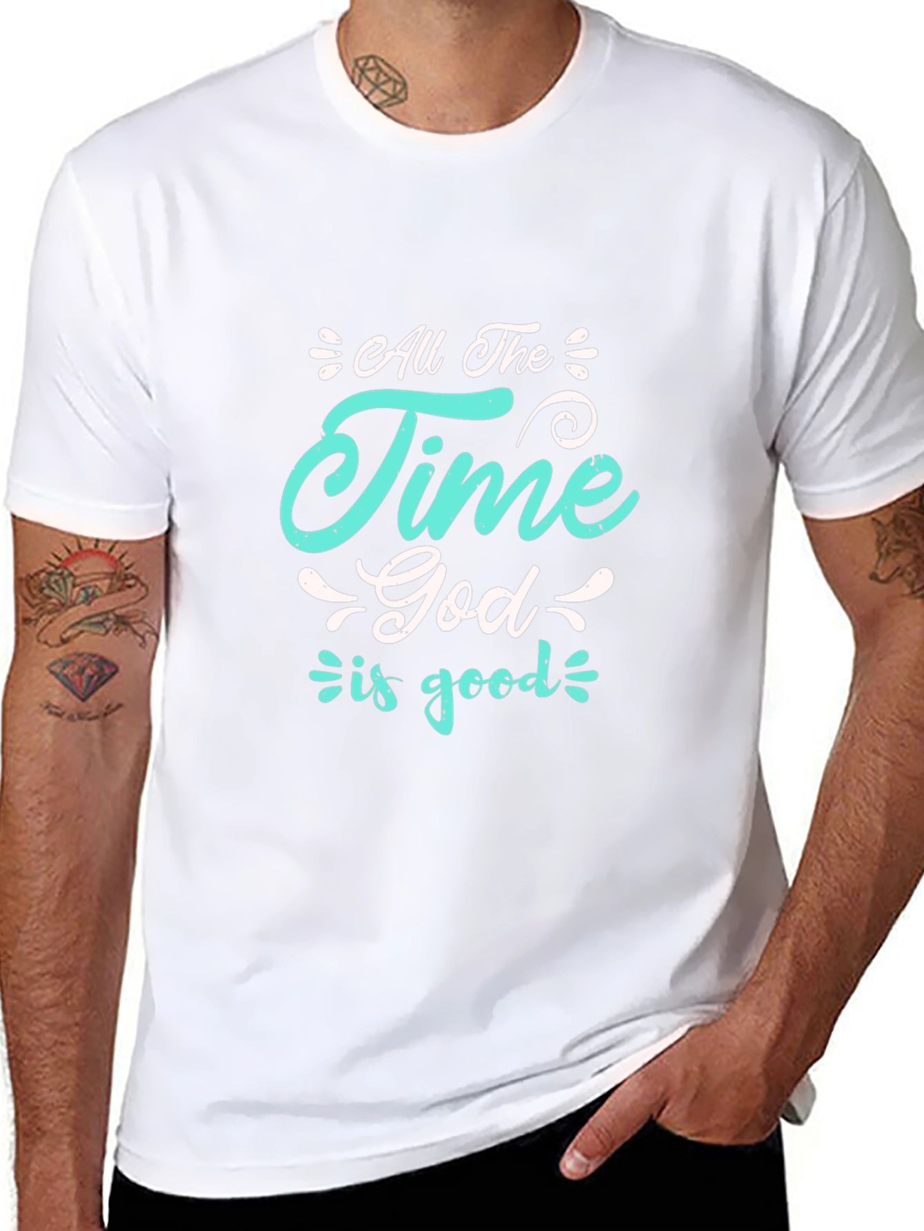 All the Time God is Good Black T-Shirt