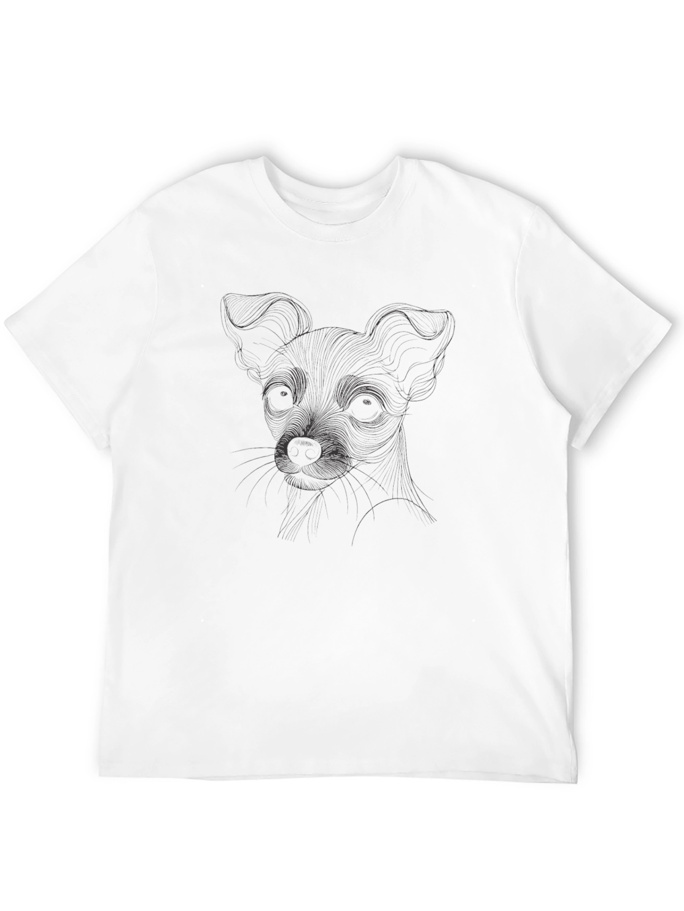 Dog Sketch Graphic Tee - Mens Short Sleeve