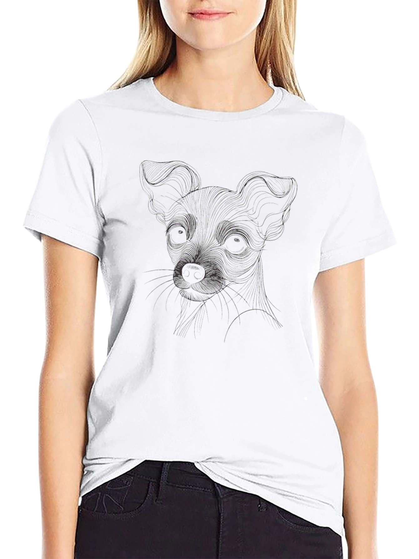 Dog Sketch Graphic Tee - Mens Short Sleeve