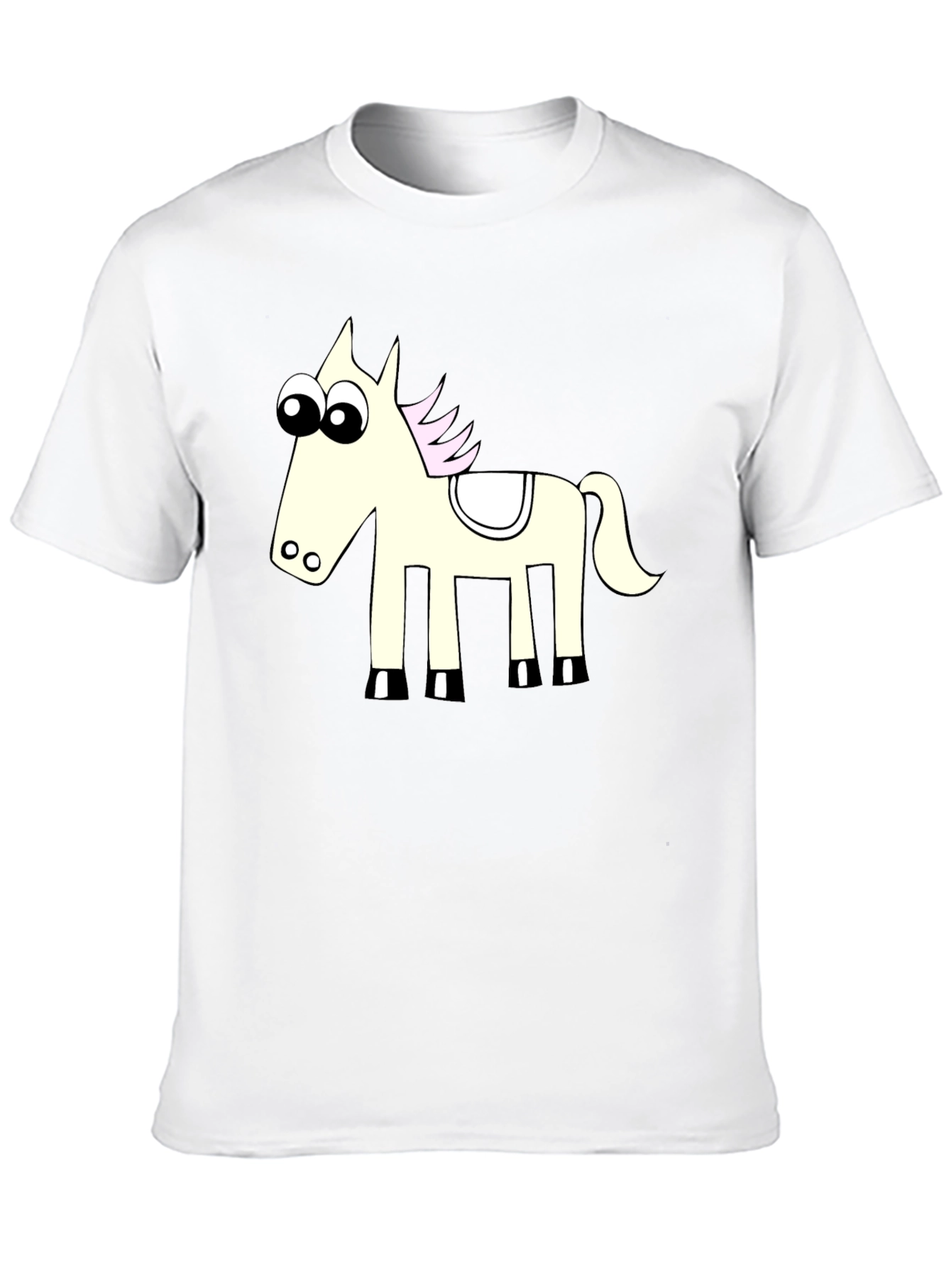 Funny Horse Graphic Black T-Shirt