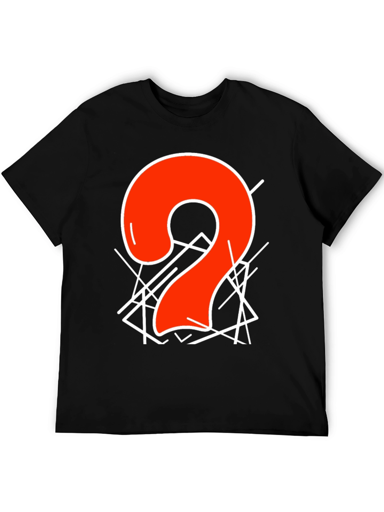 Abstract Number 2 Graphic T-Shirt - Black
