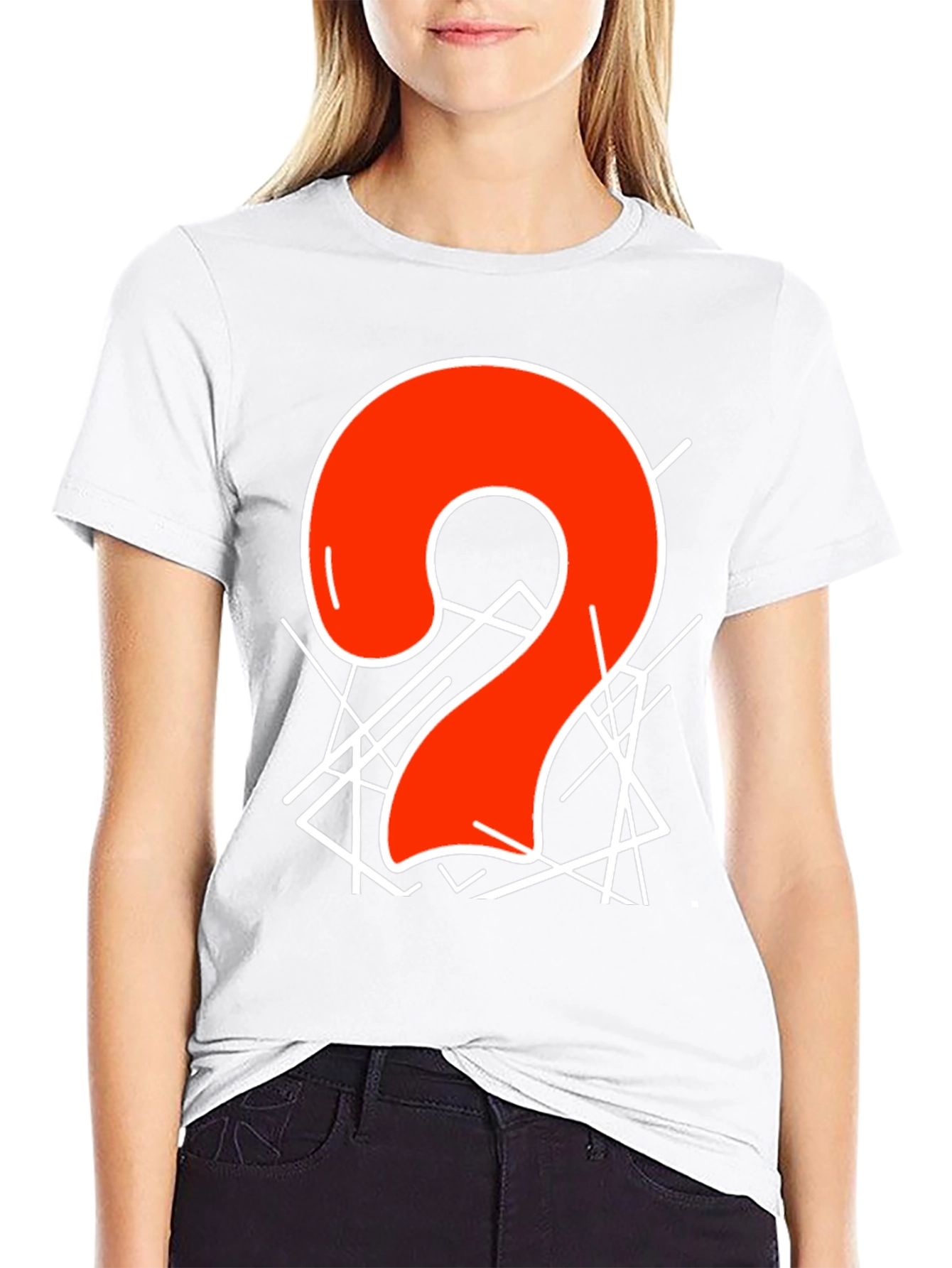 Abstract Number 2 Graphic T-Shirt - Black