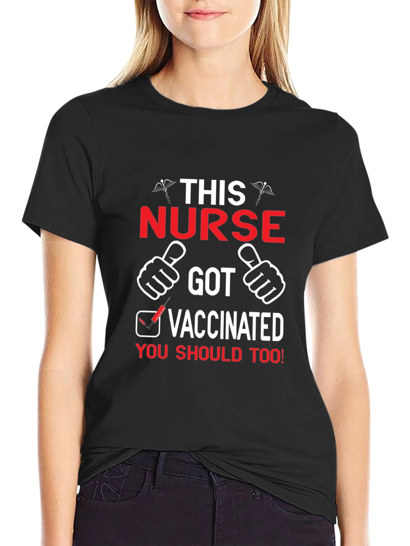 Vaccinated Nurse T-Shirt - Encourage Vaccination!