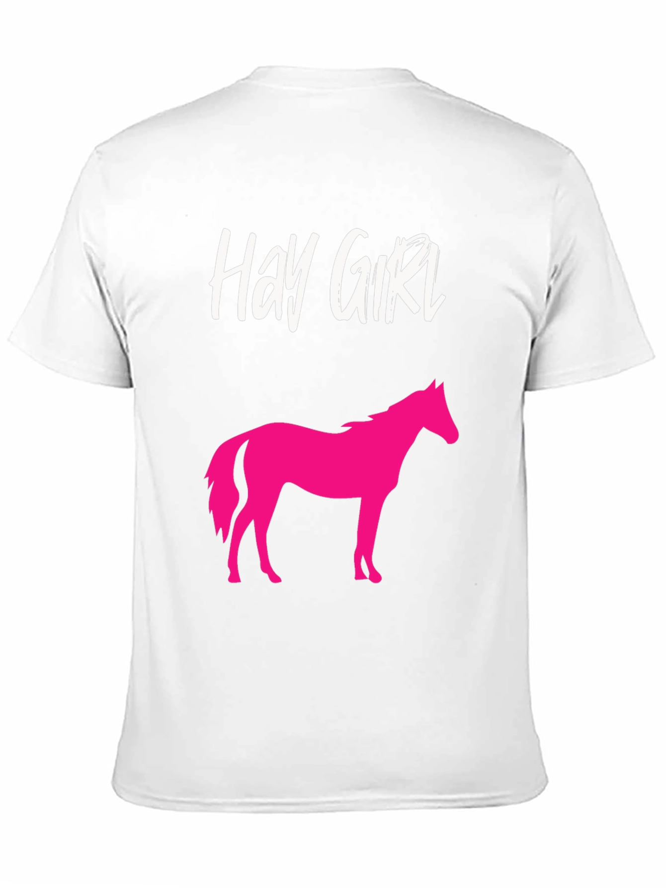 Hay Girl Horse Graphic Tee - Novelty Shirt