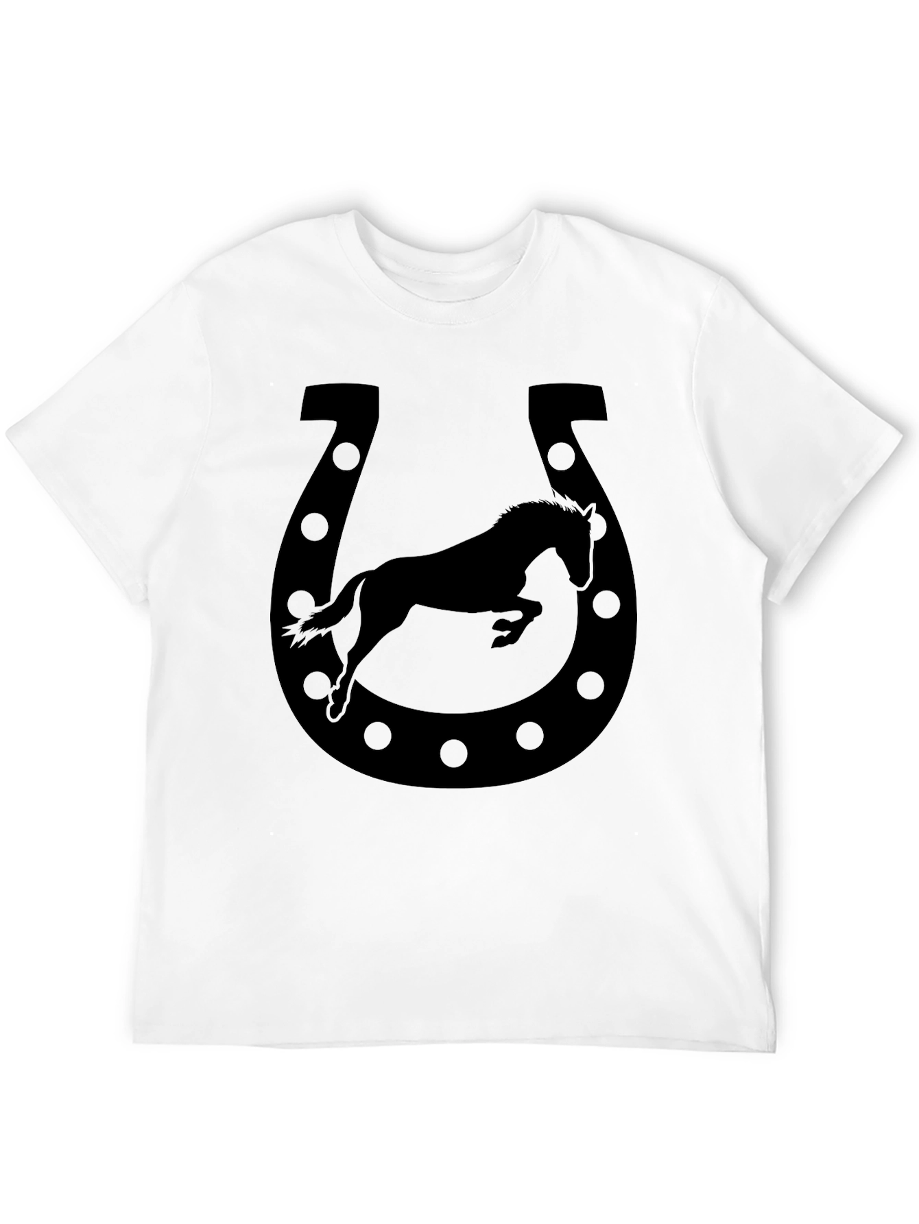 Black Horse Shoe Graphic Tee