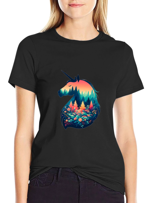 Unicorn Forest Graphic Tee - Nature Lovers Shirt