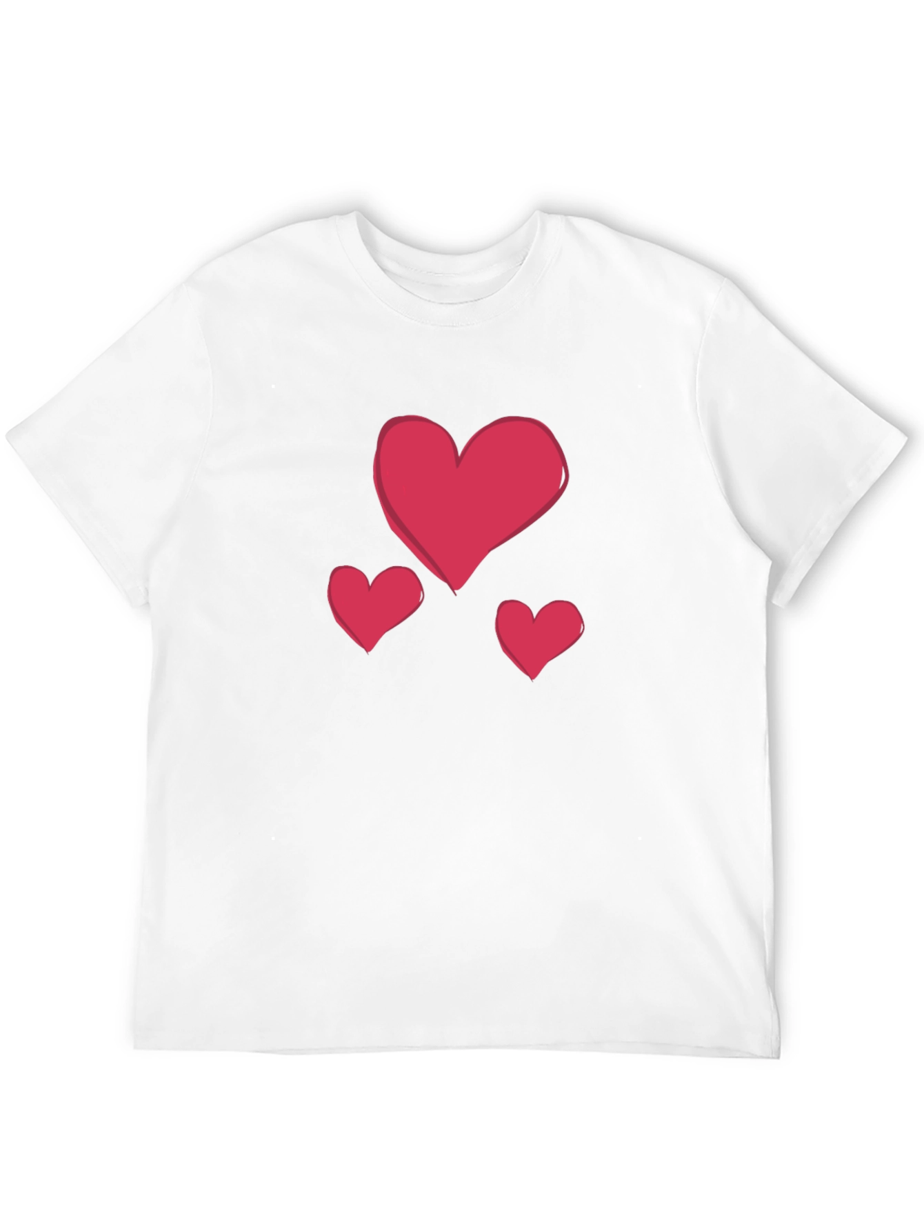 Heart Graphic Black Crew Neck T-Shirt