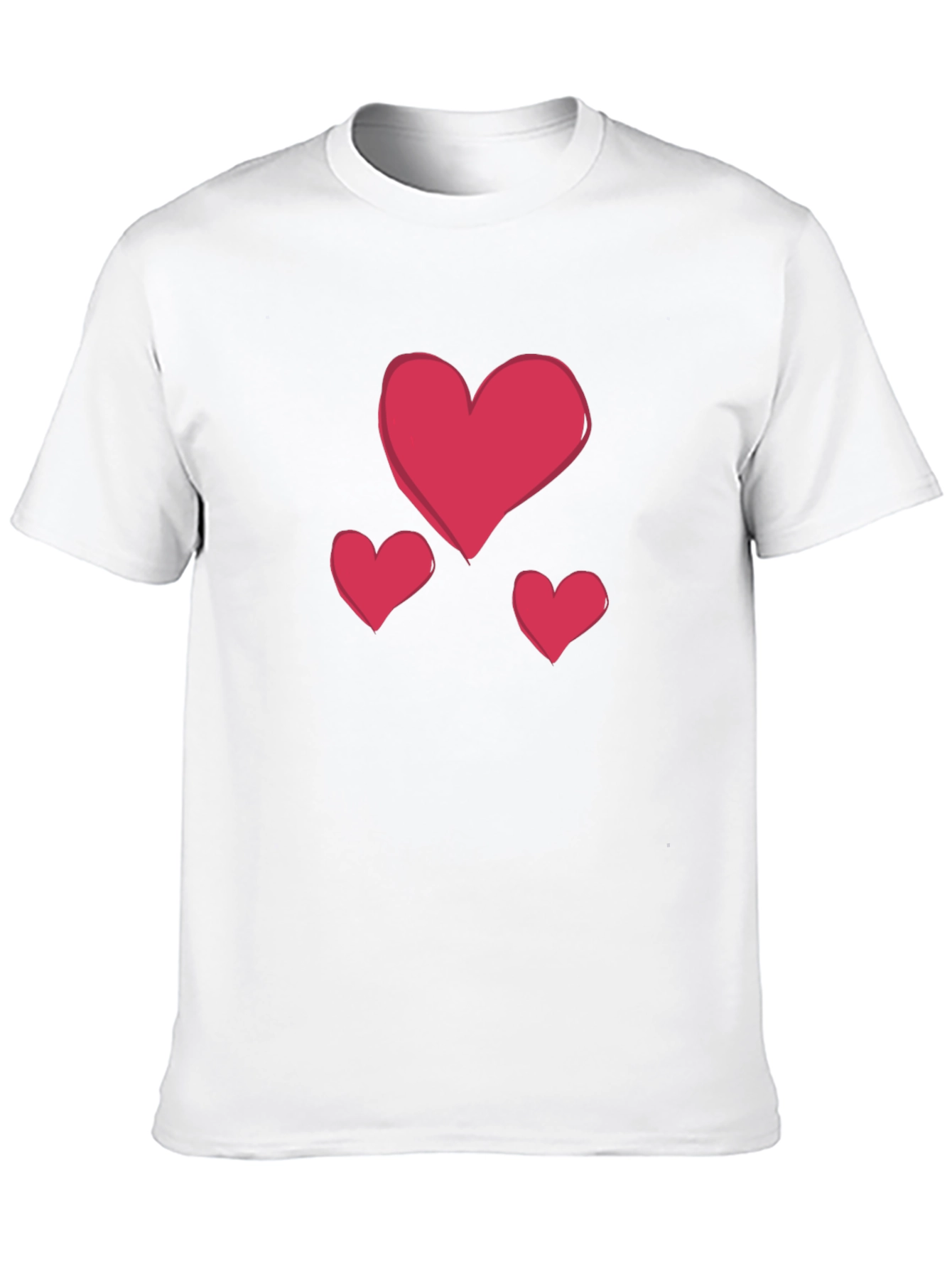 Heart Graphic Black Crew Neck T-Shirt