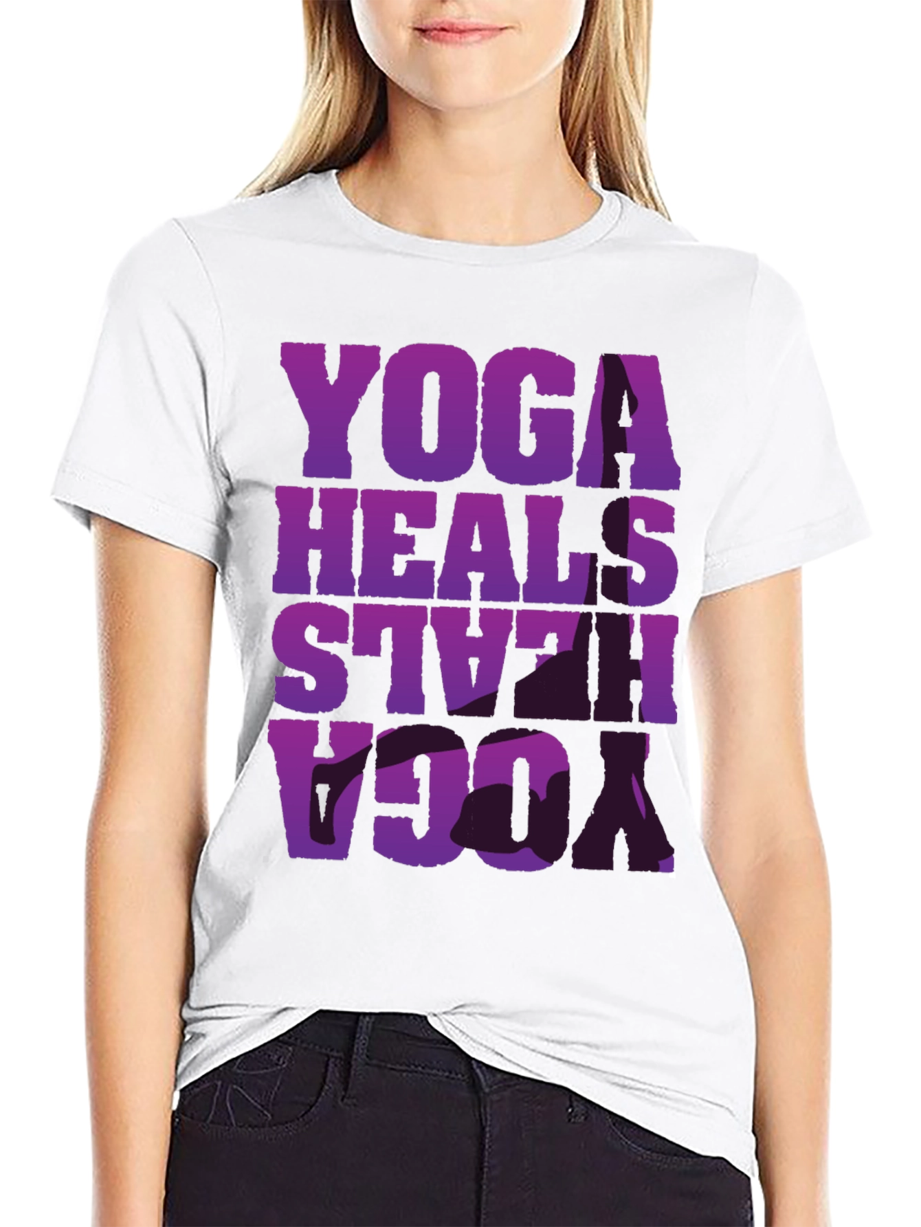 Yoga Heals T-Shirt: Relaxed Fit Soft Cotton Blend