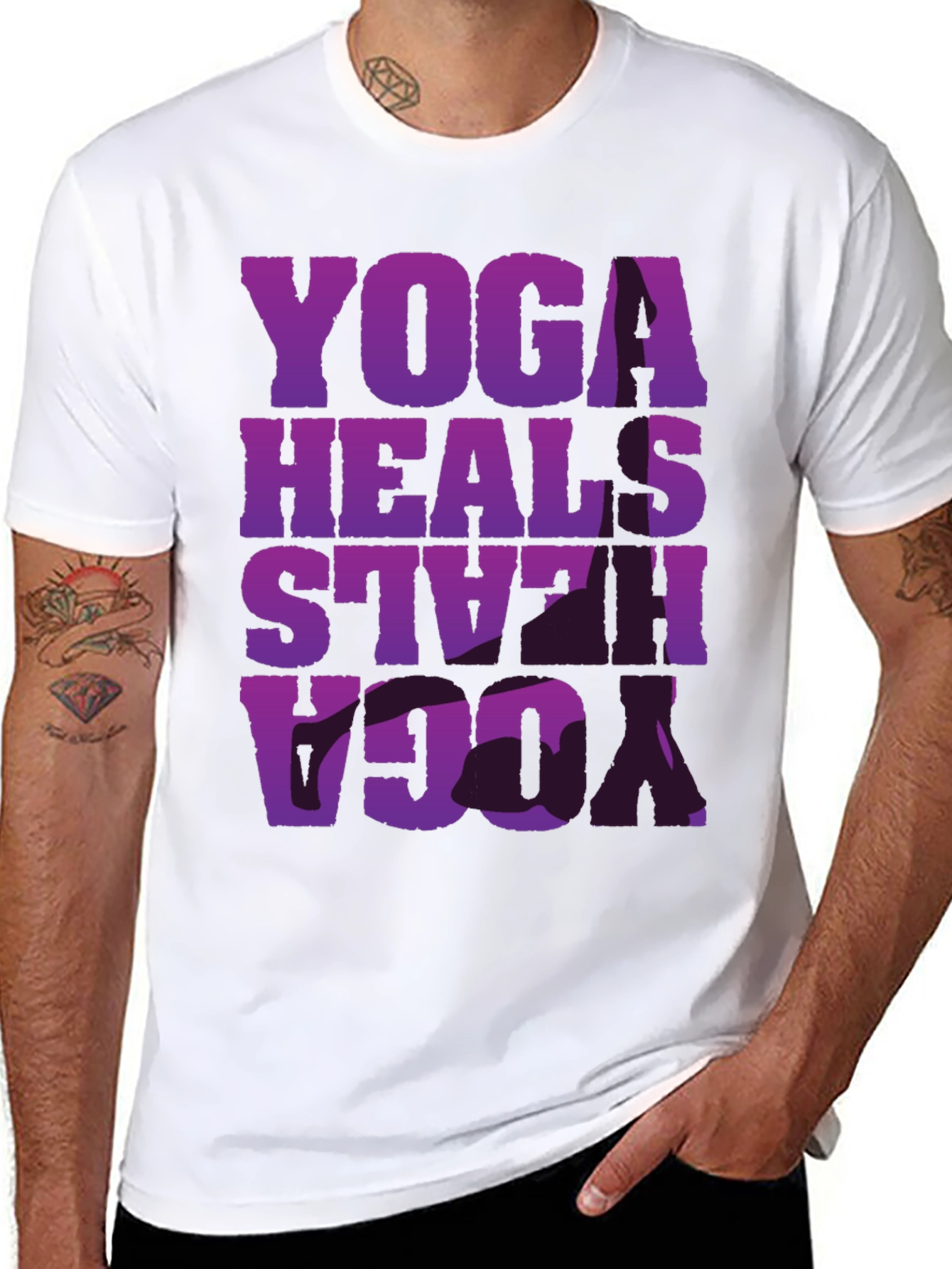 Yoga Heals T-Shirt: Relaxed Fit Soft Cotton Blend