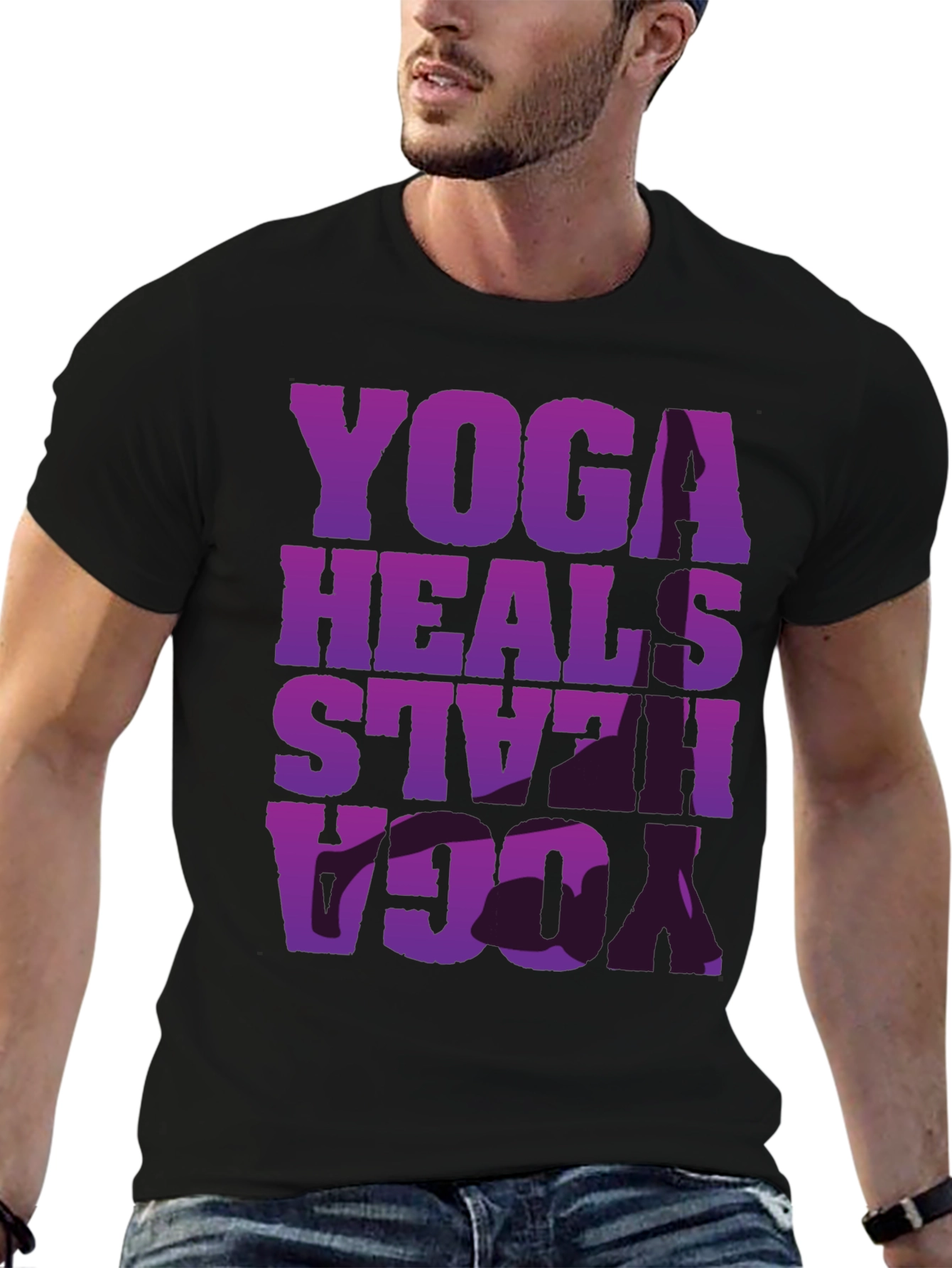 Yoga Heals T-Shirt: Relaxed Fit Soft Cotton Blend