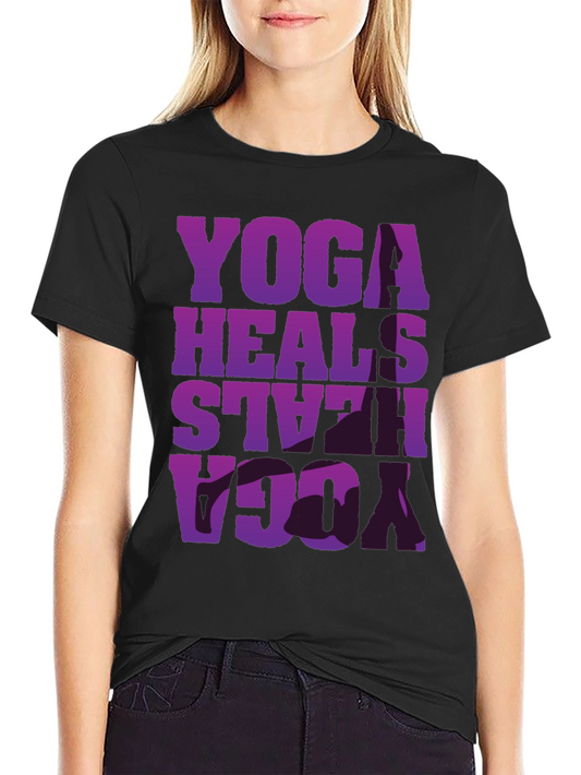 Yoga Heals T-Shirt: Relaxed Fit Soft Cotton Blend