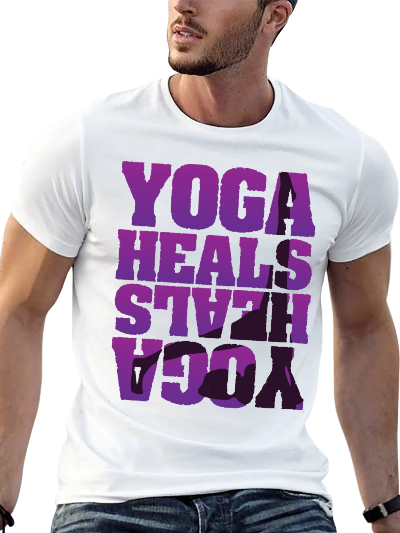 Yoga Heals T-Shirt: Relaxed Fit Soft Cotton Blend