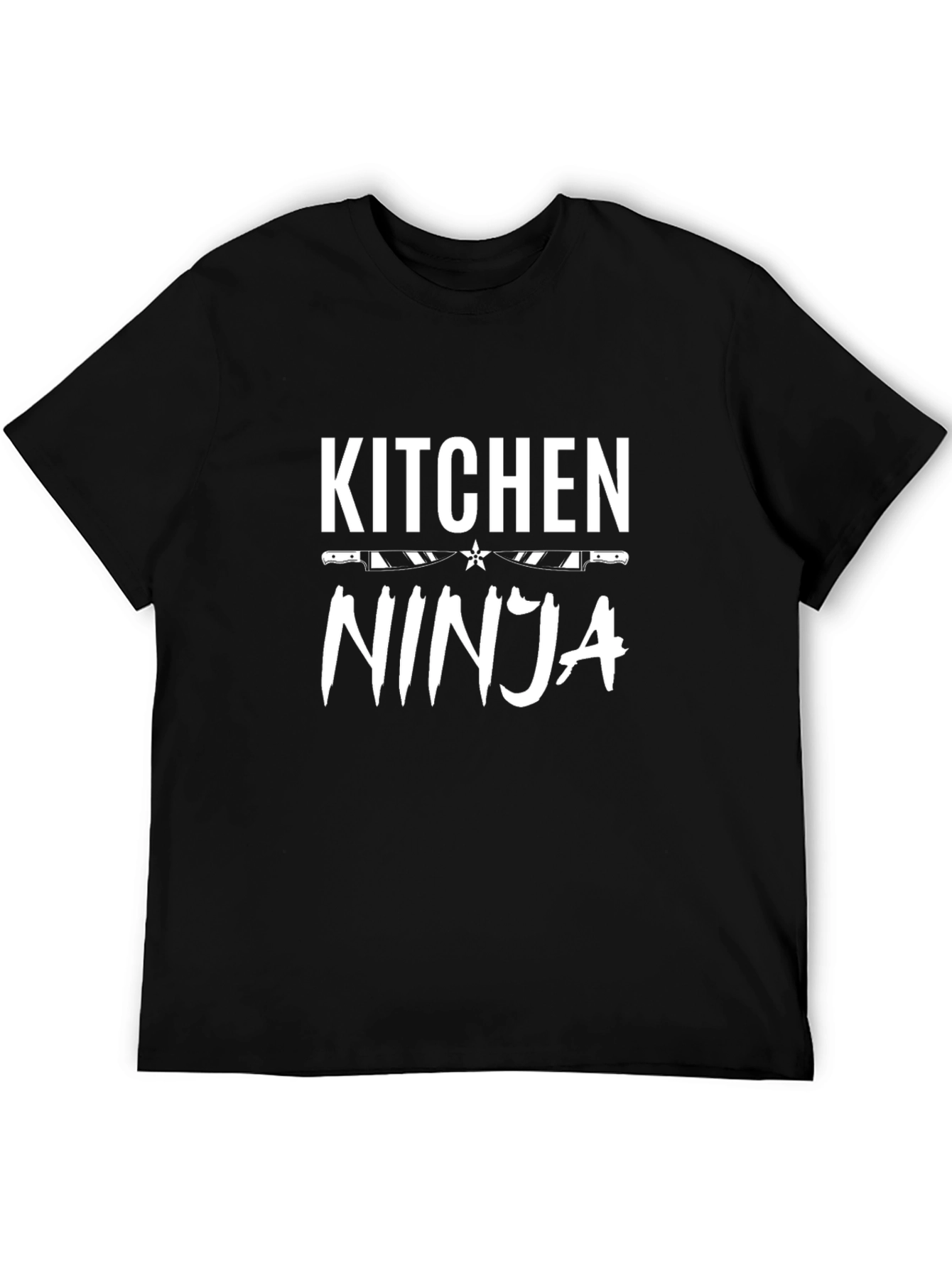 Kitchen Ninja Graphic T-Shirt - Black Crew Neck