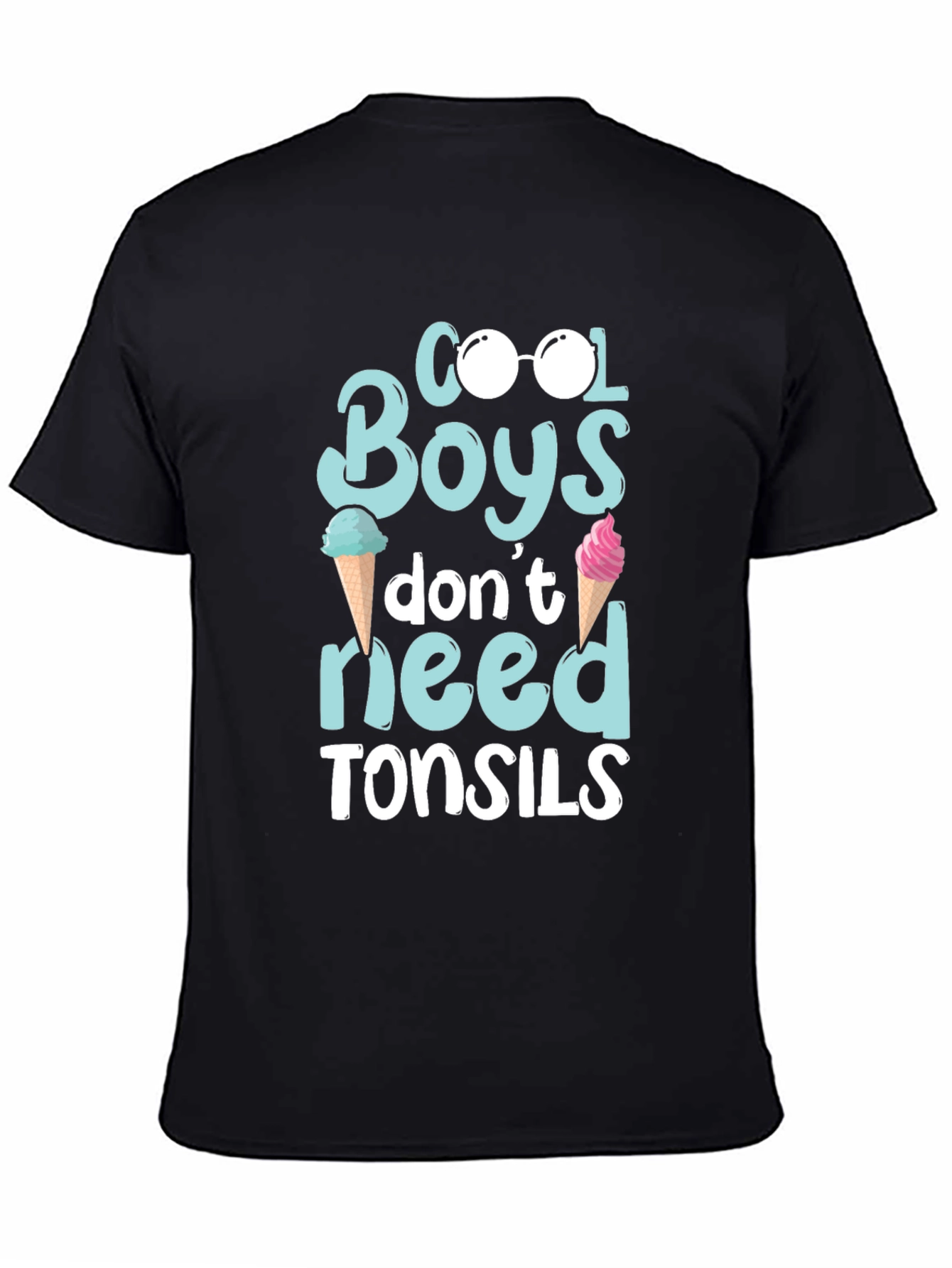 Cool Boys T-Shirt: Ice Cream & Sunglasses
