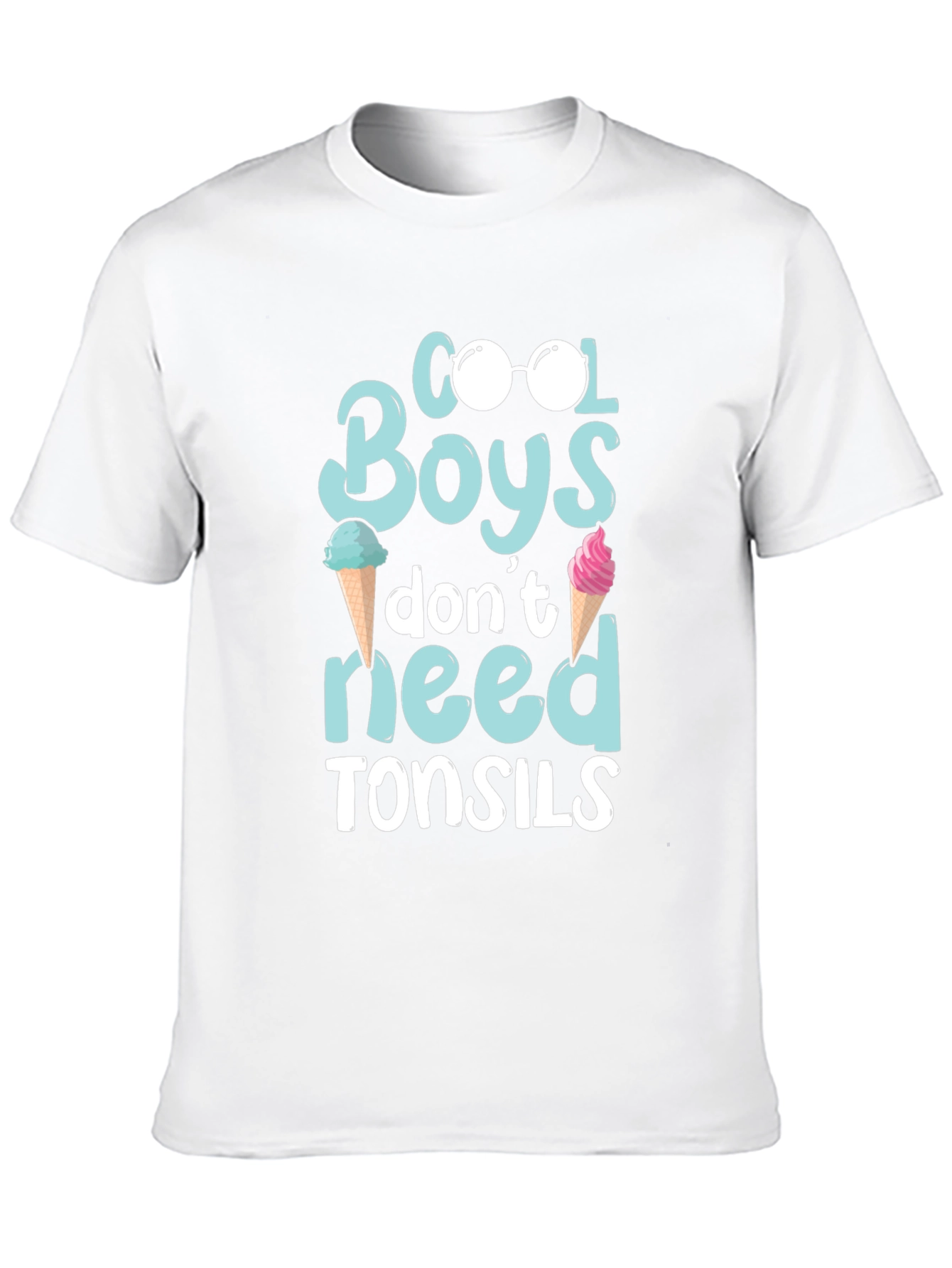 Cool Boys T-Shirt: Ice Cream & Sunglasses