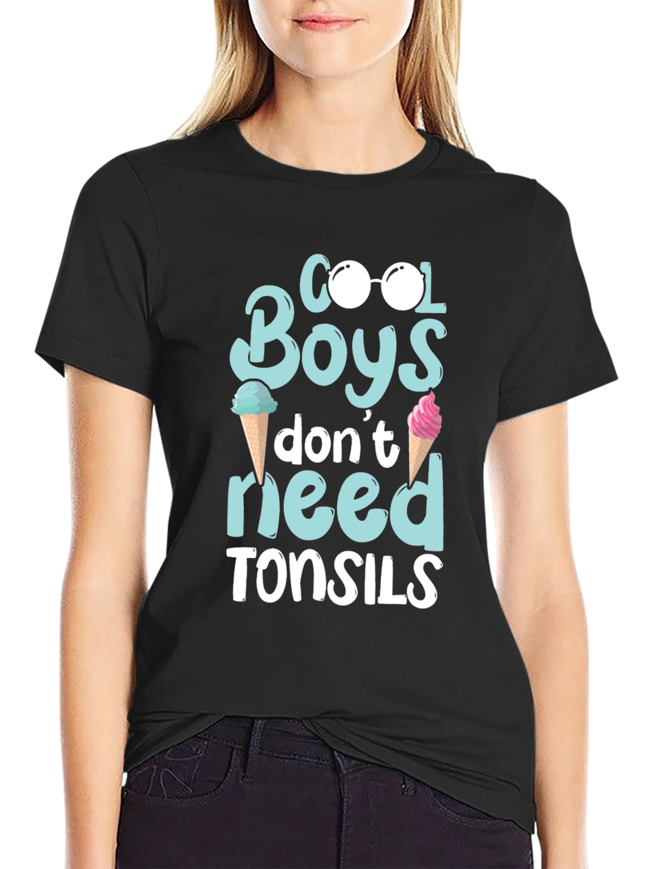 Cool Boys T-Shirt: Ice Cream & Sunglasses