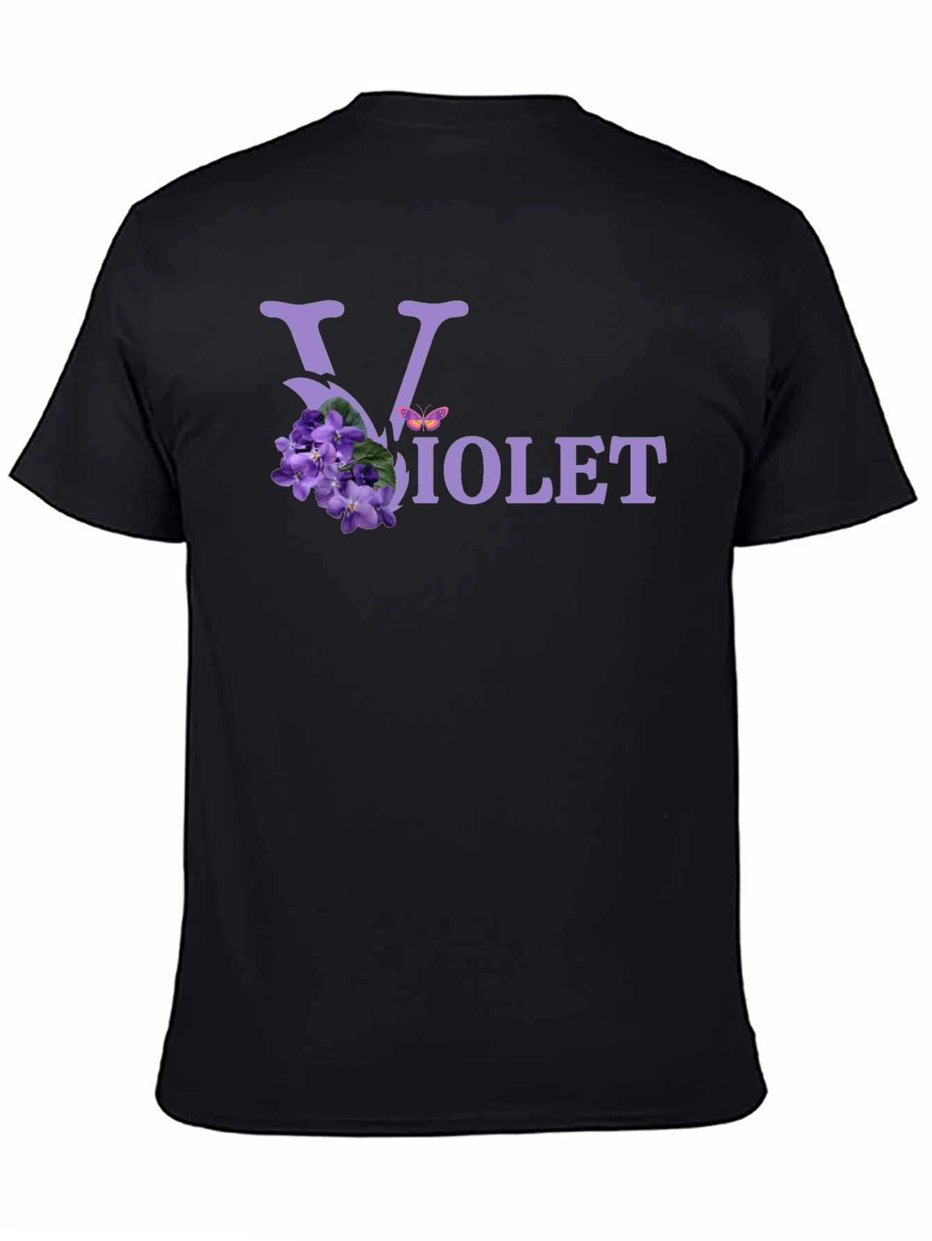Violet Flower Graphic T-Shirt