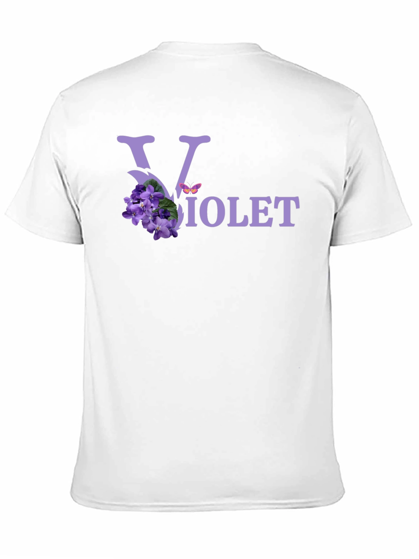 Violet Flower Graphic T-Shirt