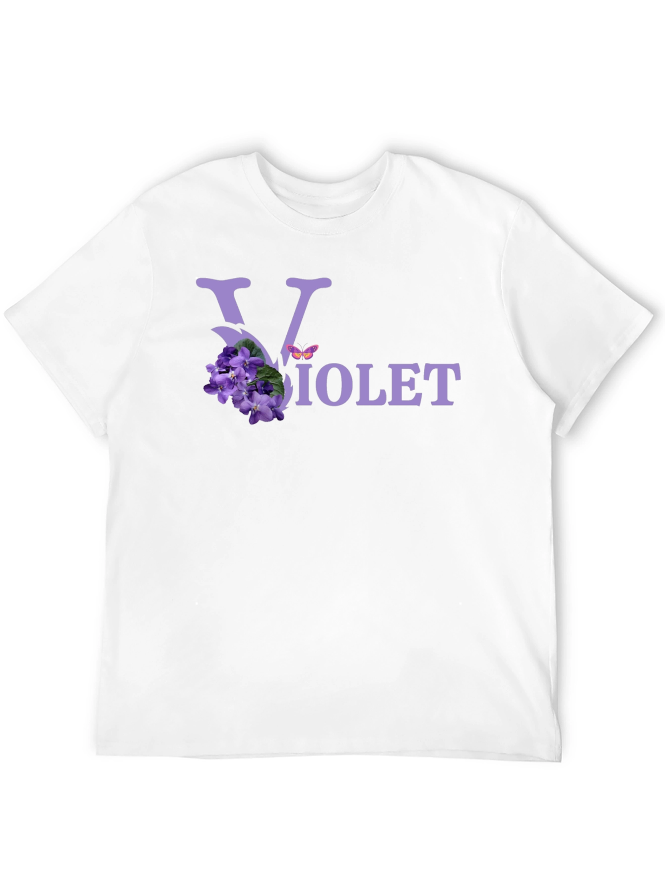 Violet Flower Graphic T-Shirt
