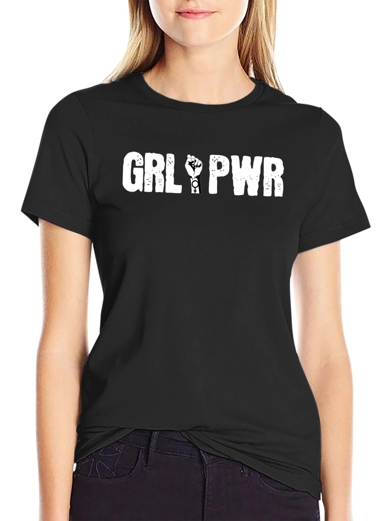 GRL PWR Black T-Shirt - Feminist Power