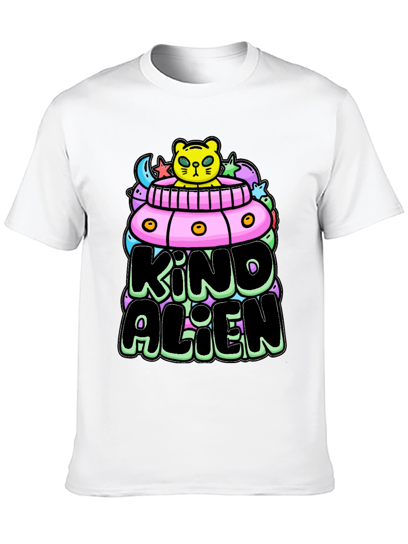 Kind Alien Graphic Tee - Black Unisex T-Shirt