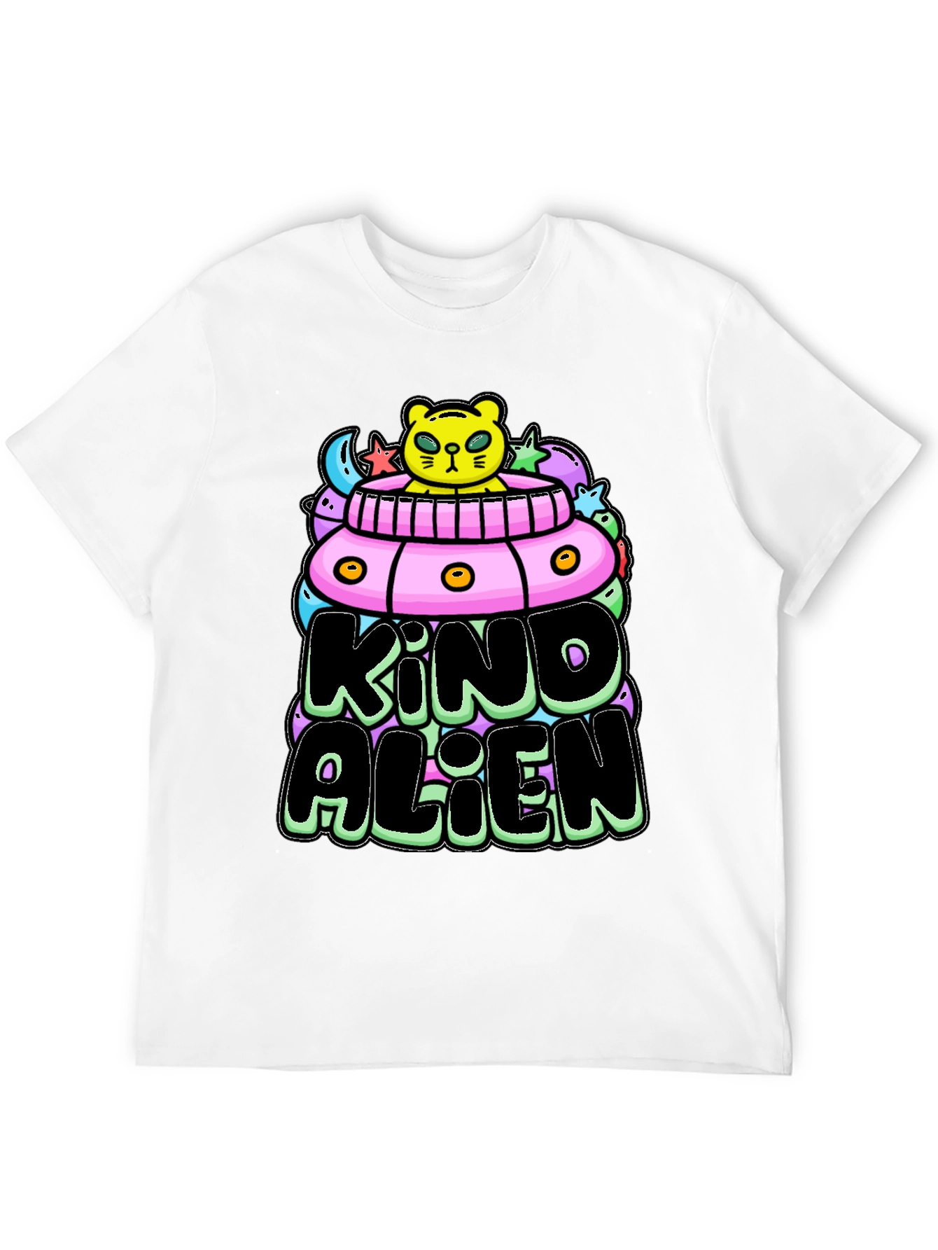 Kind Alien Graphic Tee - Black Unisex T-Shirt